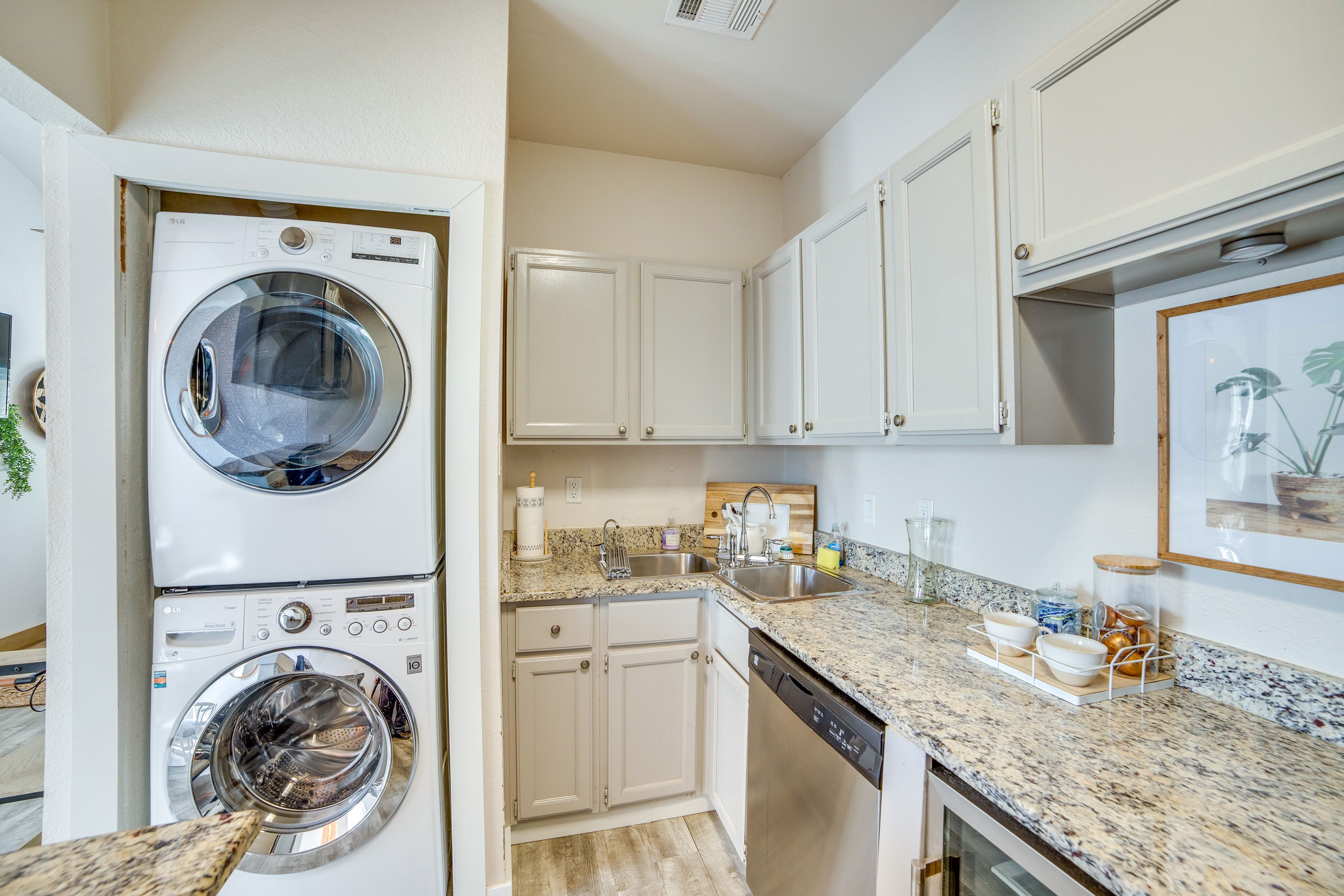 Kitchen | In-Unit Laundry | Central Heating & A/C