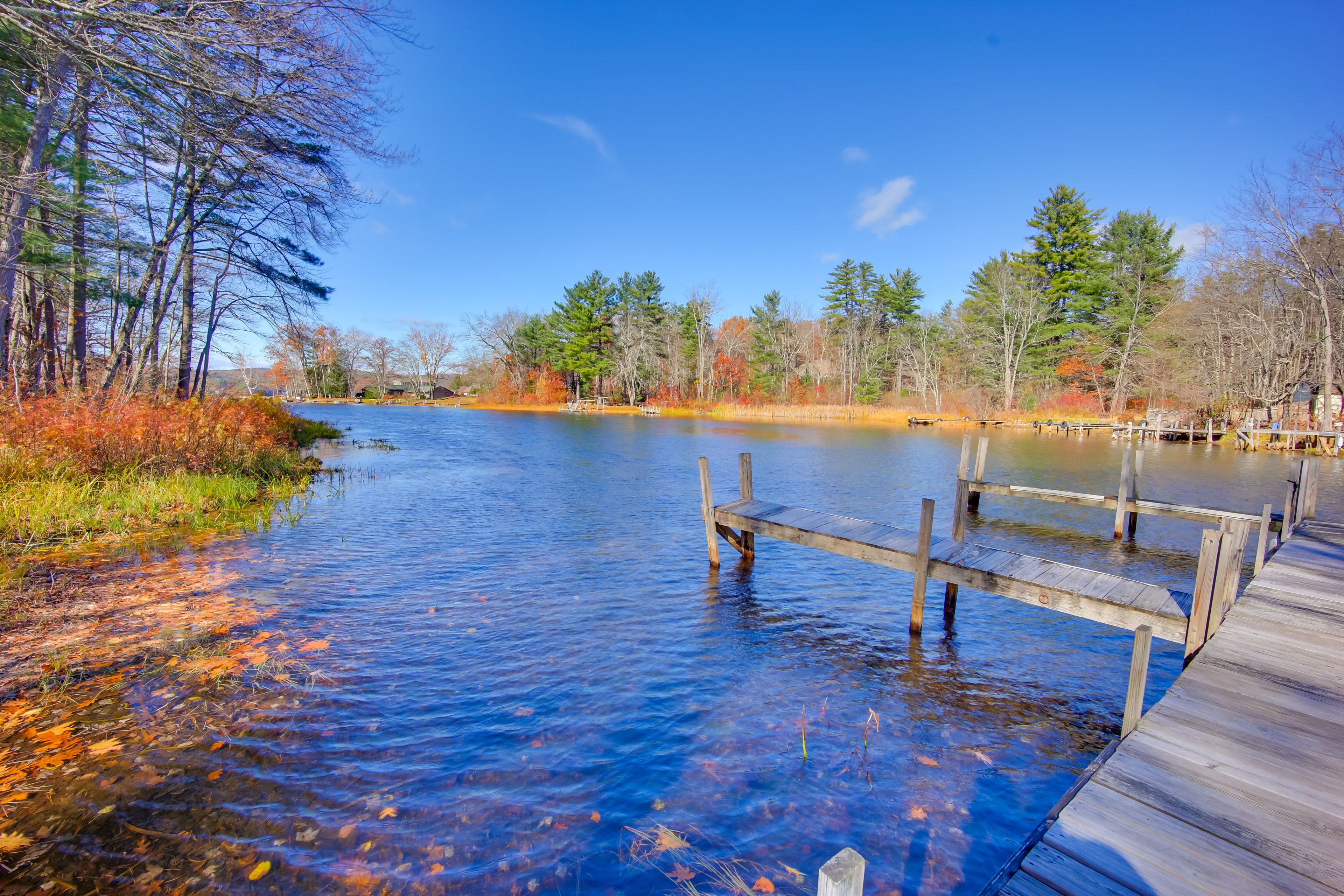 Shared Dock on Spofford Lake