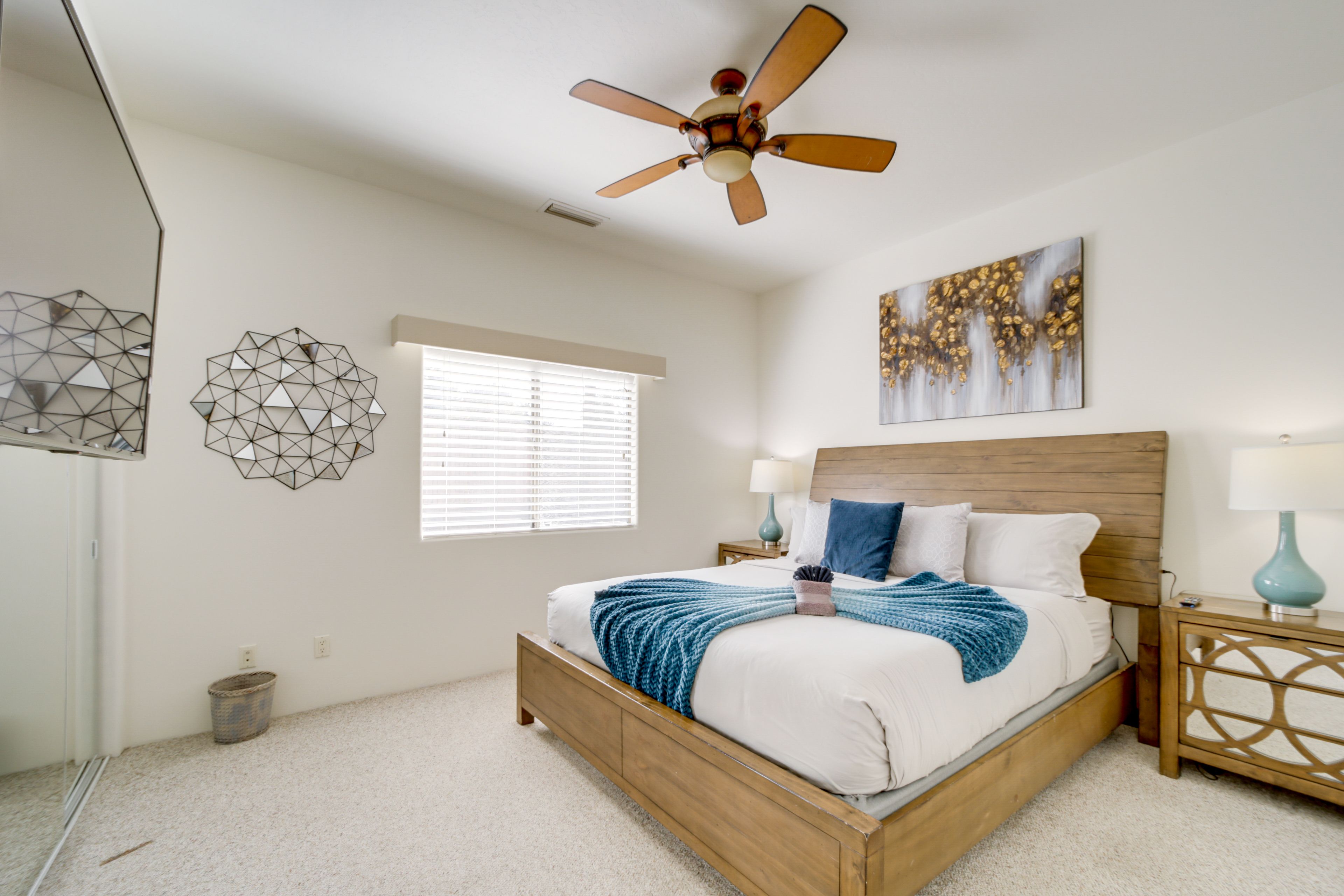 Bedroom 1 | 1st Floor | King Bed | Linens Provided | 45" 4K Smart TV