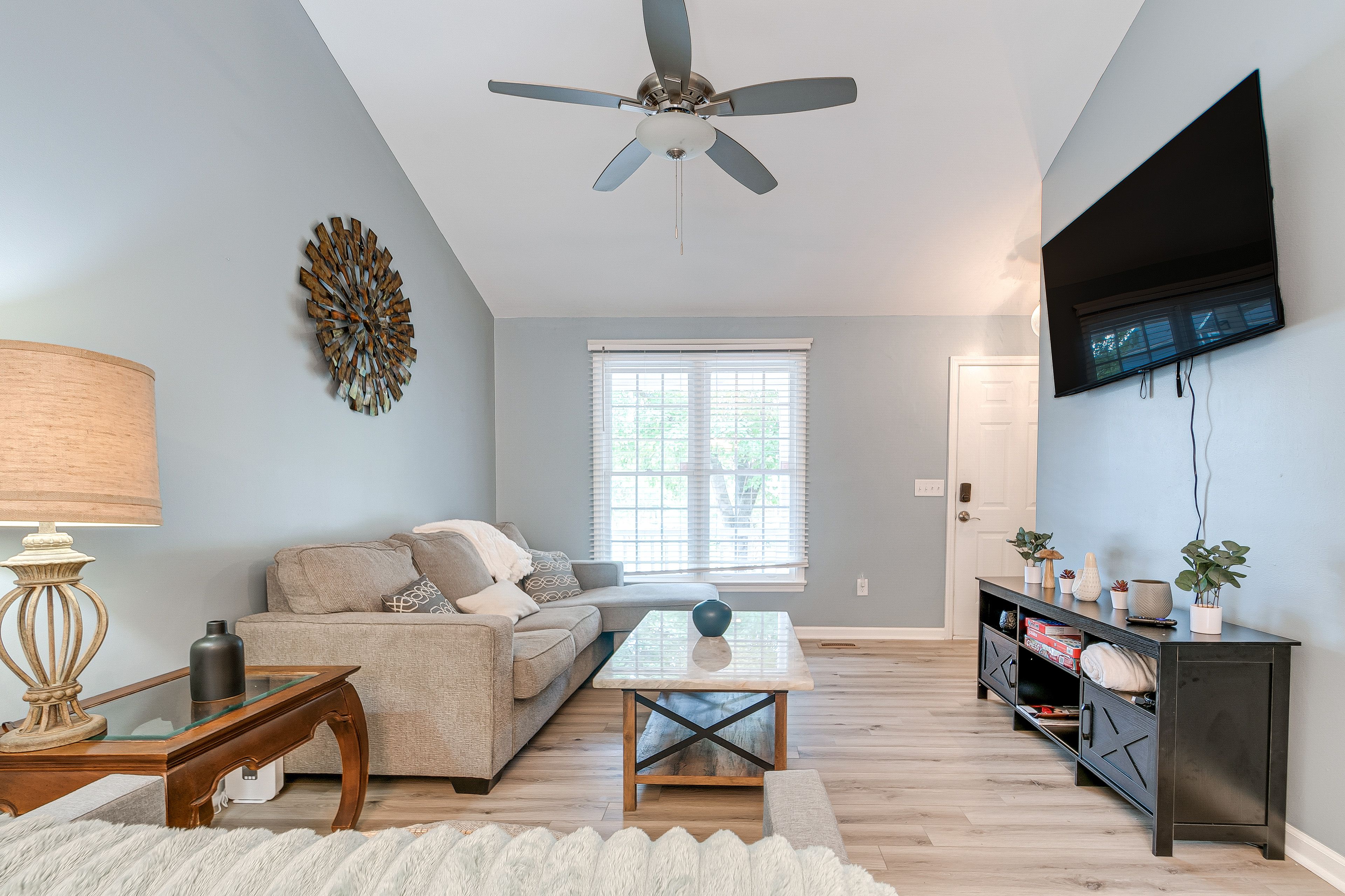 Raleigh Vacation Rental | 2BR | 1.5BA | 1,000 Sq Ft | 8 Steps to Enter
