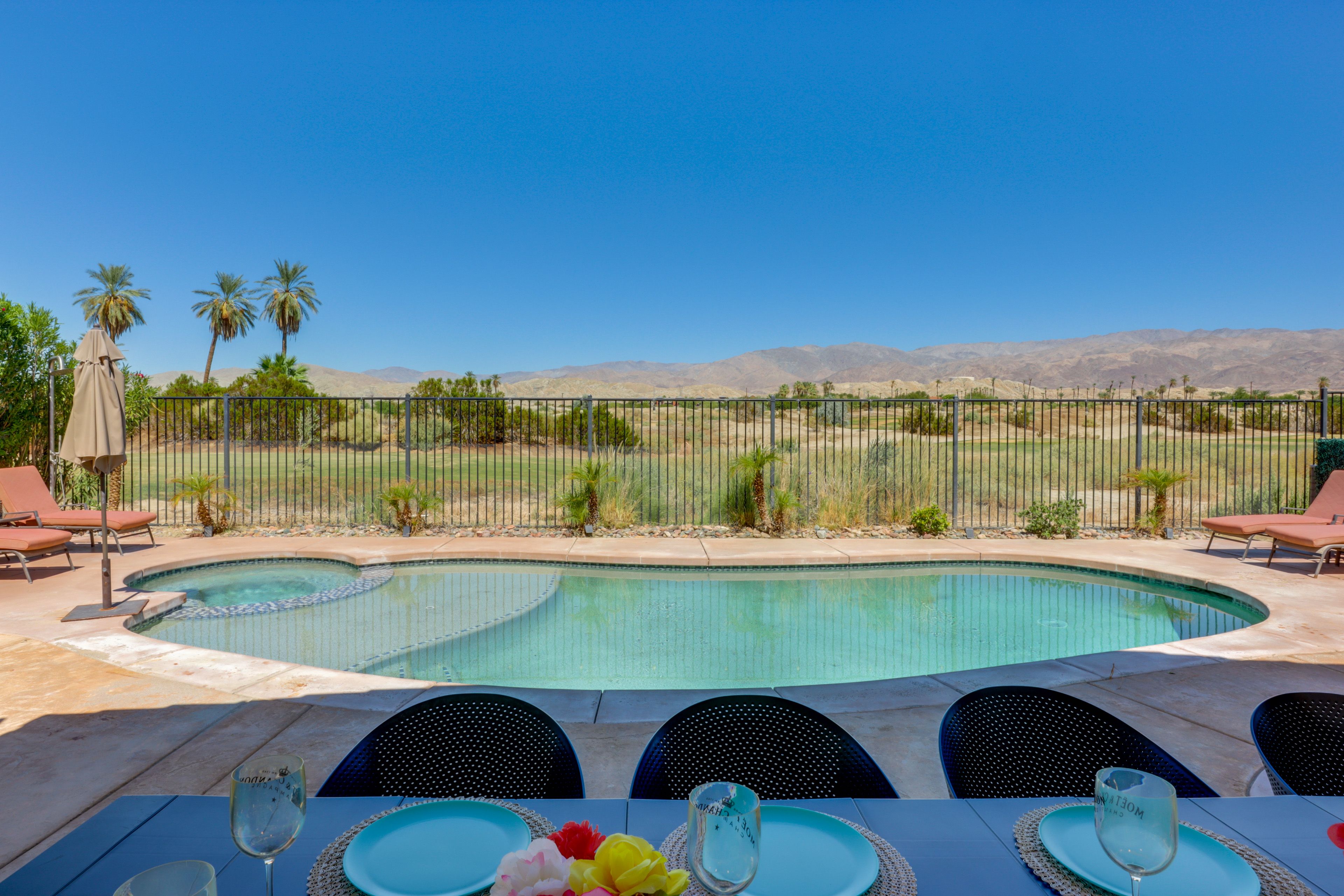 Indio Vacation Rental | 4BR | 3BA | 2,472 Sq Ft | 1 Step Required