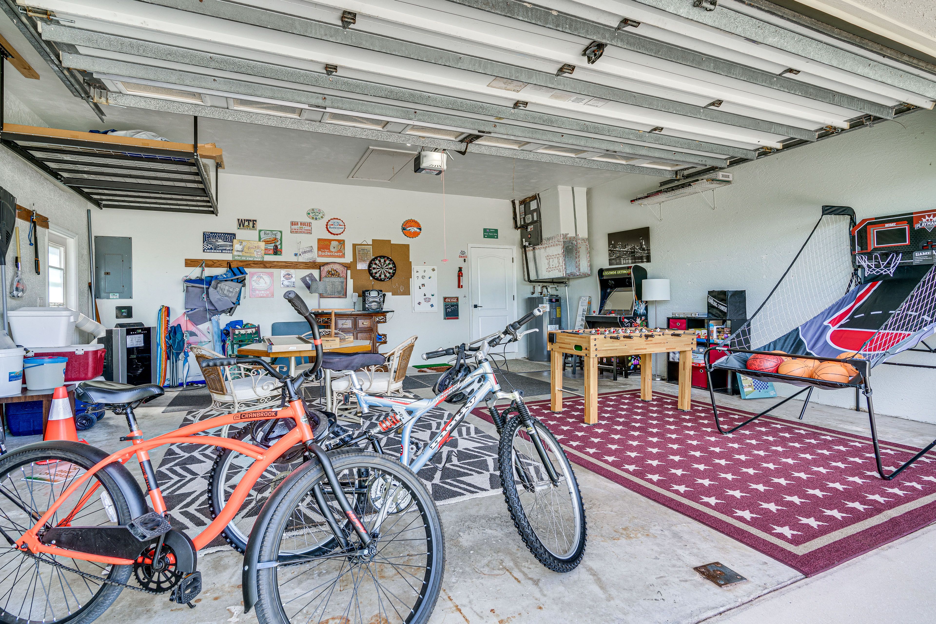 Garage Game Room | Bicycles | Foosball | Arcade Game