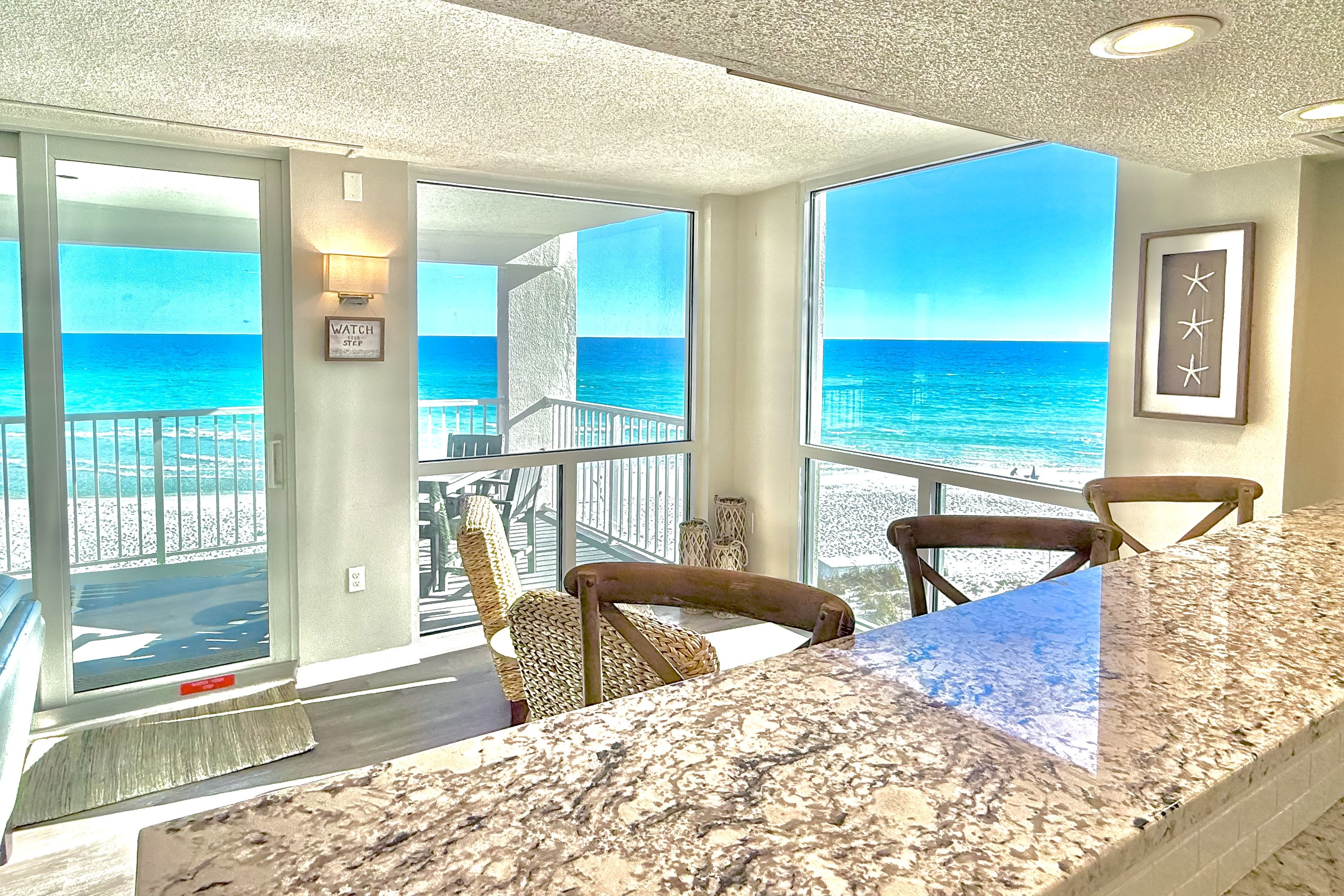 Breakfast Bar | Furnished Balcony | Beach & Ocean Views