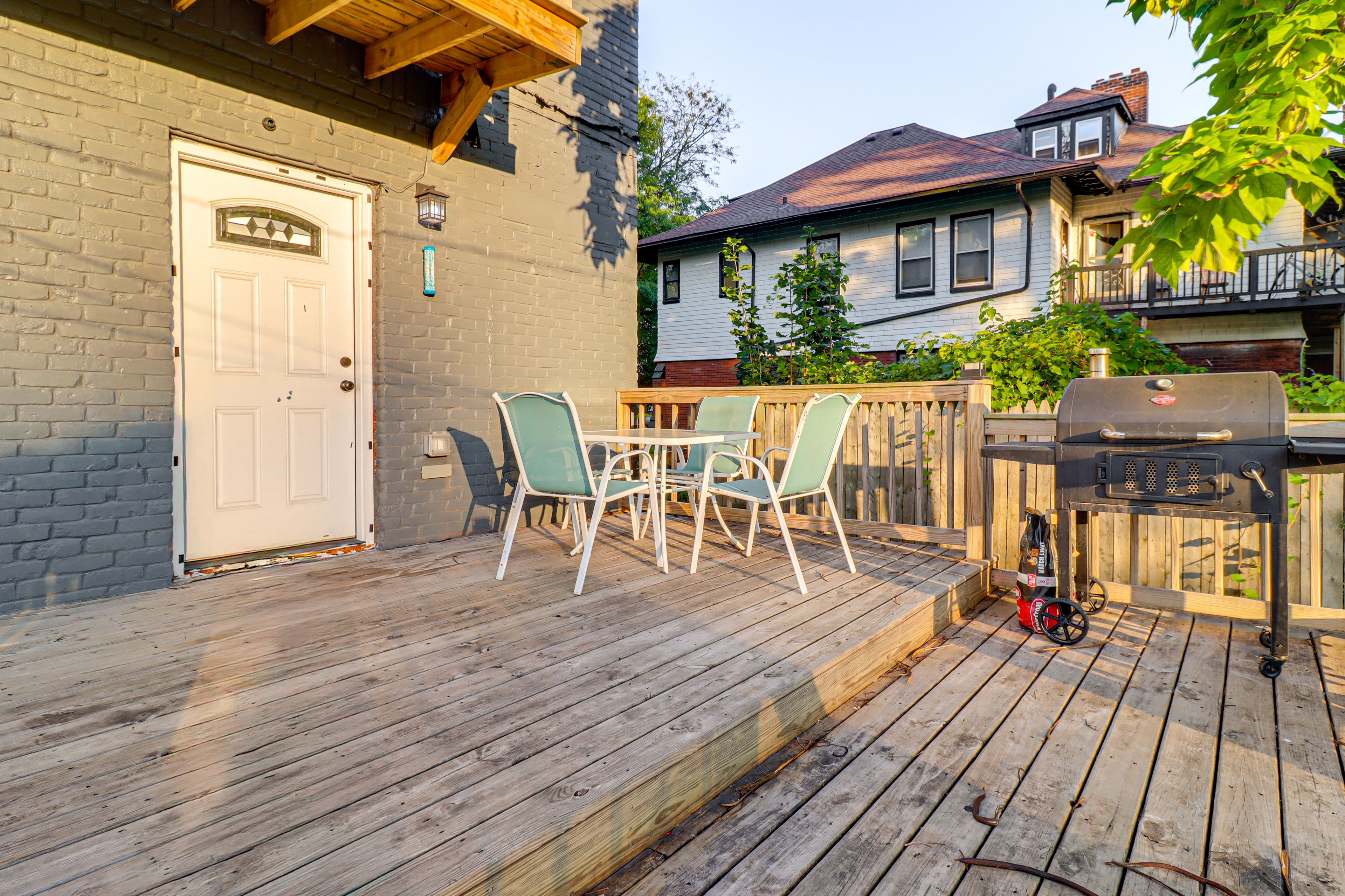 House Exterior | Furnished Deck | Dining Area | Charcoal Grill/Smoker