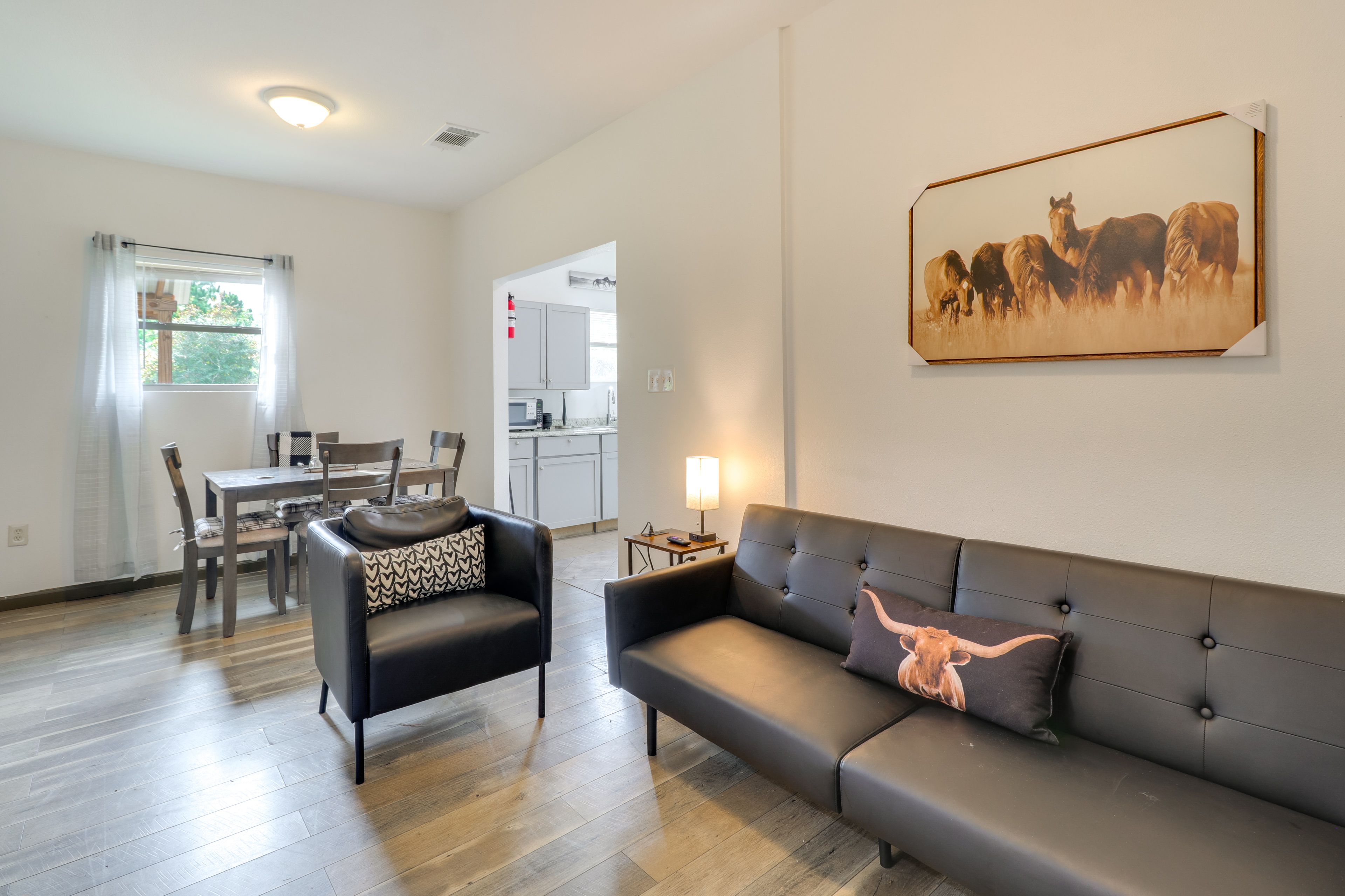 Bastrop Vacation Rental | 1BR | 1BA | Steps to Enter | 700 Sq Ft