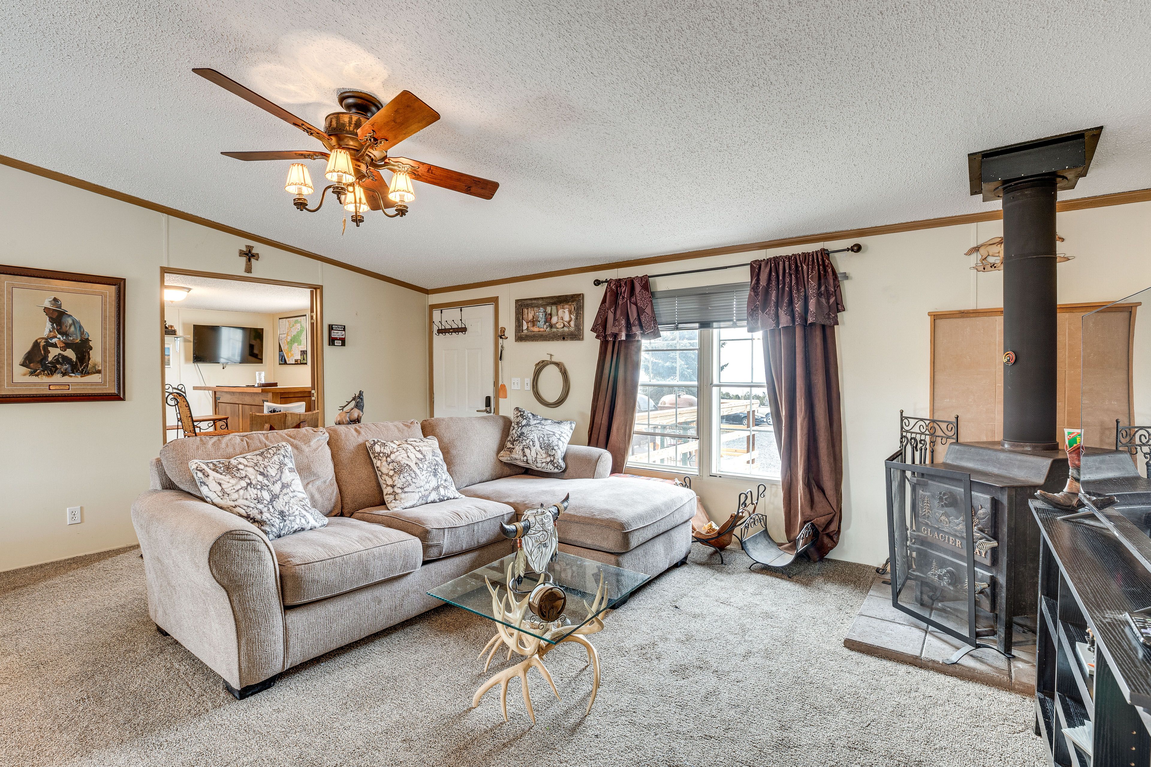 Living Room | Decorative Wood-Burning Stove