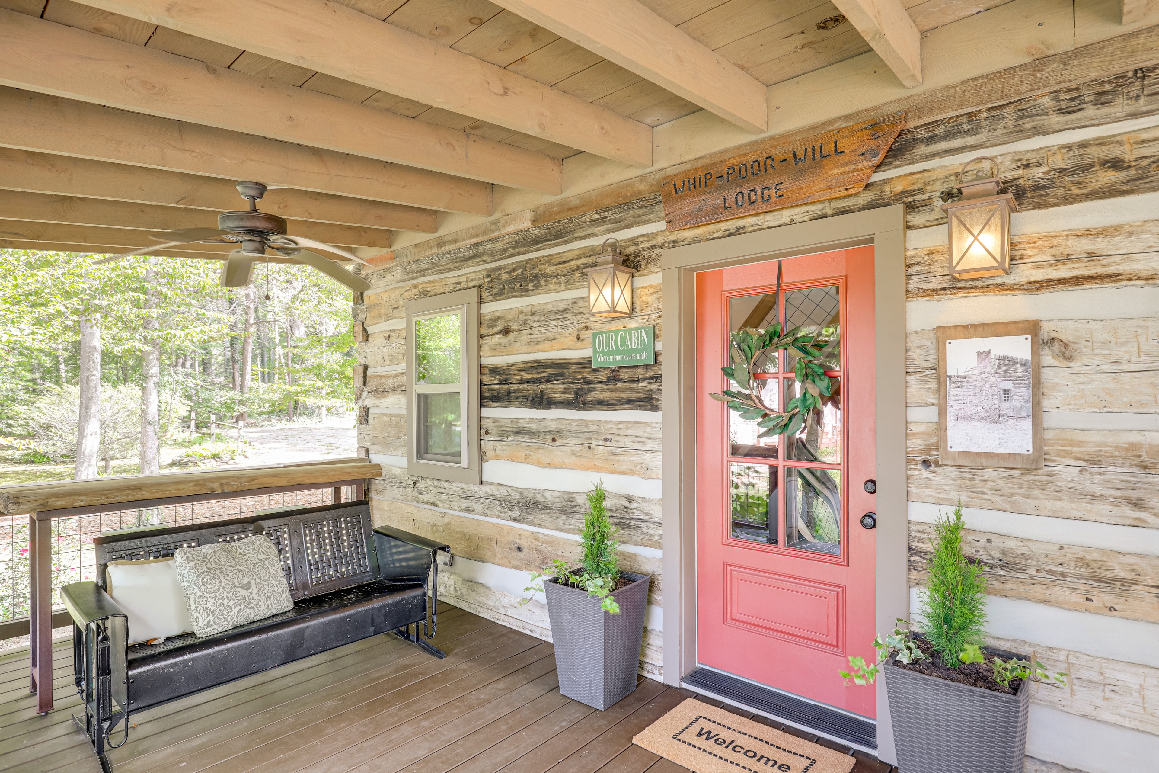 Cabin Exterior | Furnished Porch