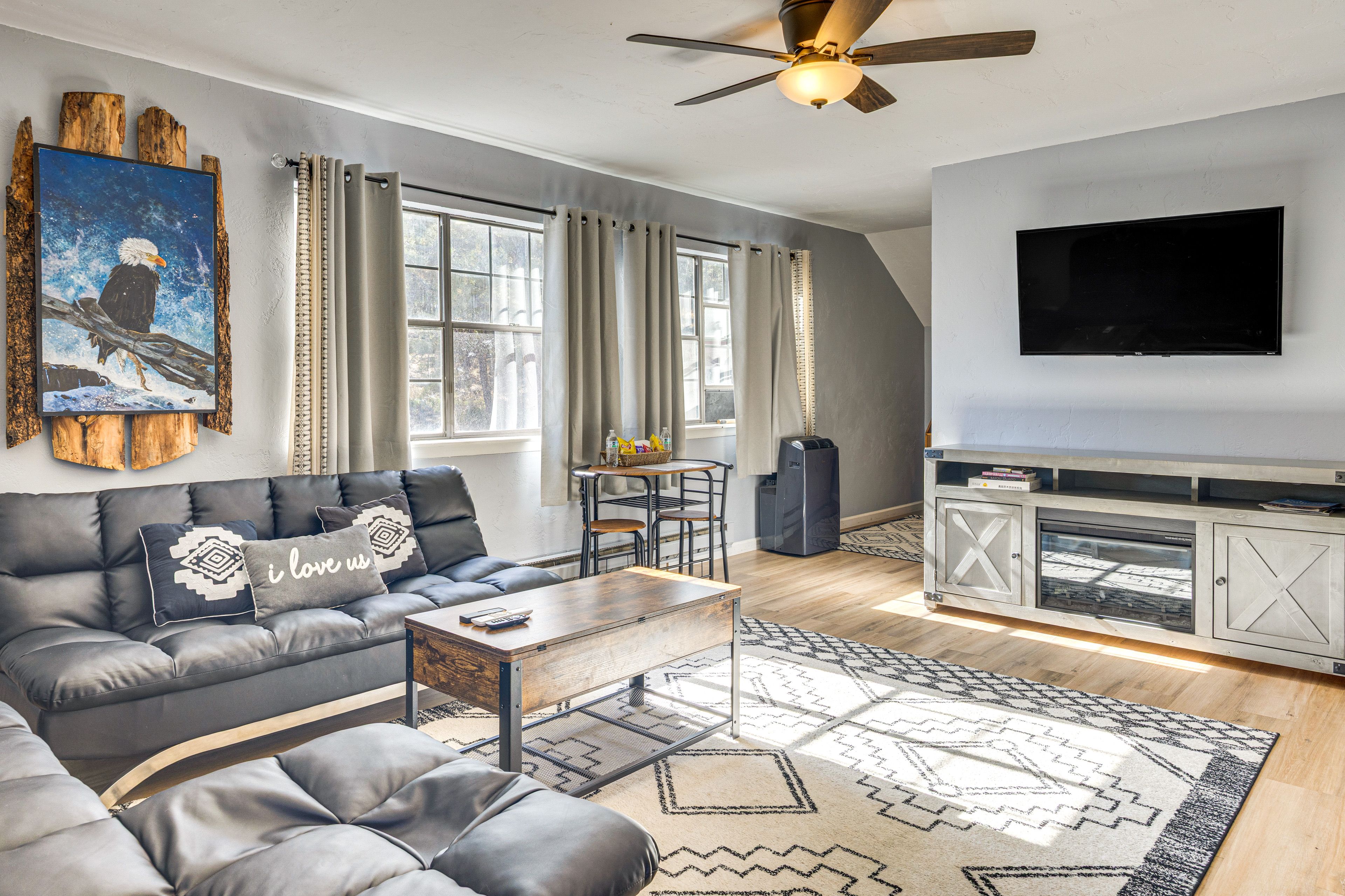 Lake George Vacation Rental | 1BA | Studio | 600 Sq Ft | Stairs Required