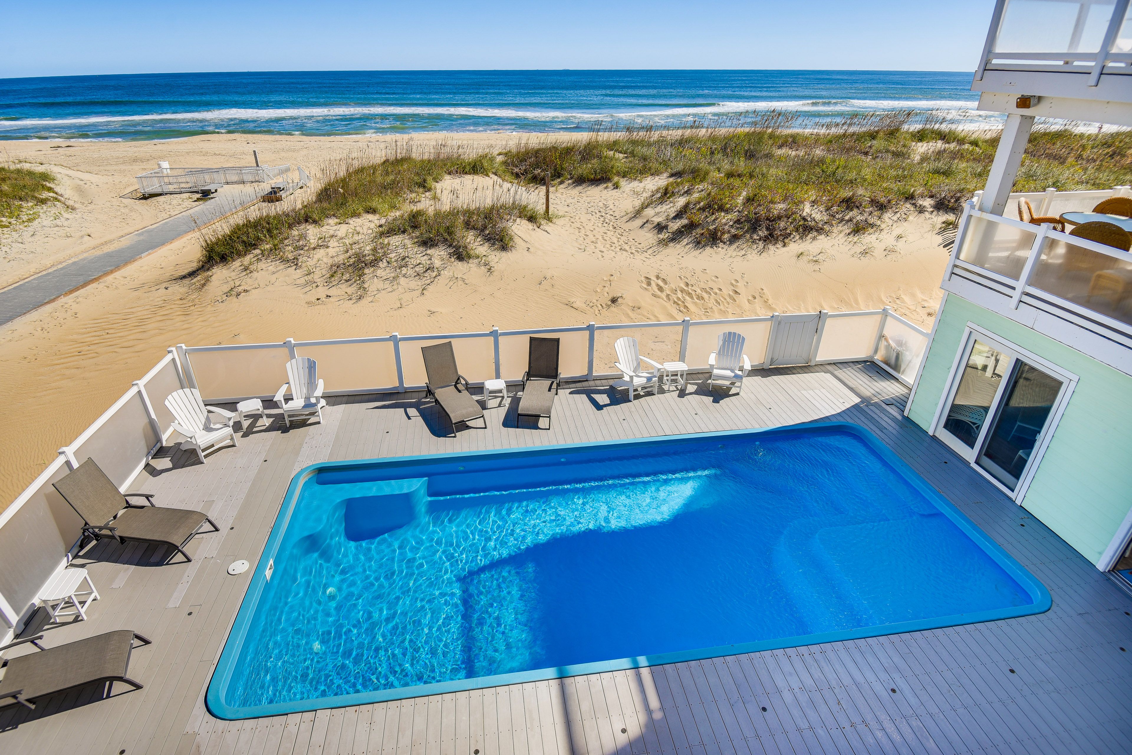 Private Pool (Not Heated) | Lounge Seating | Beach Views