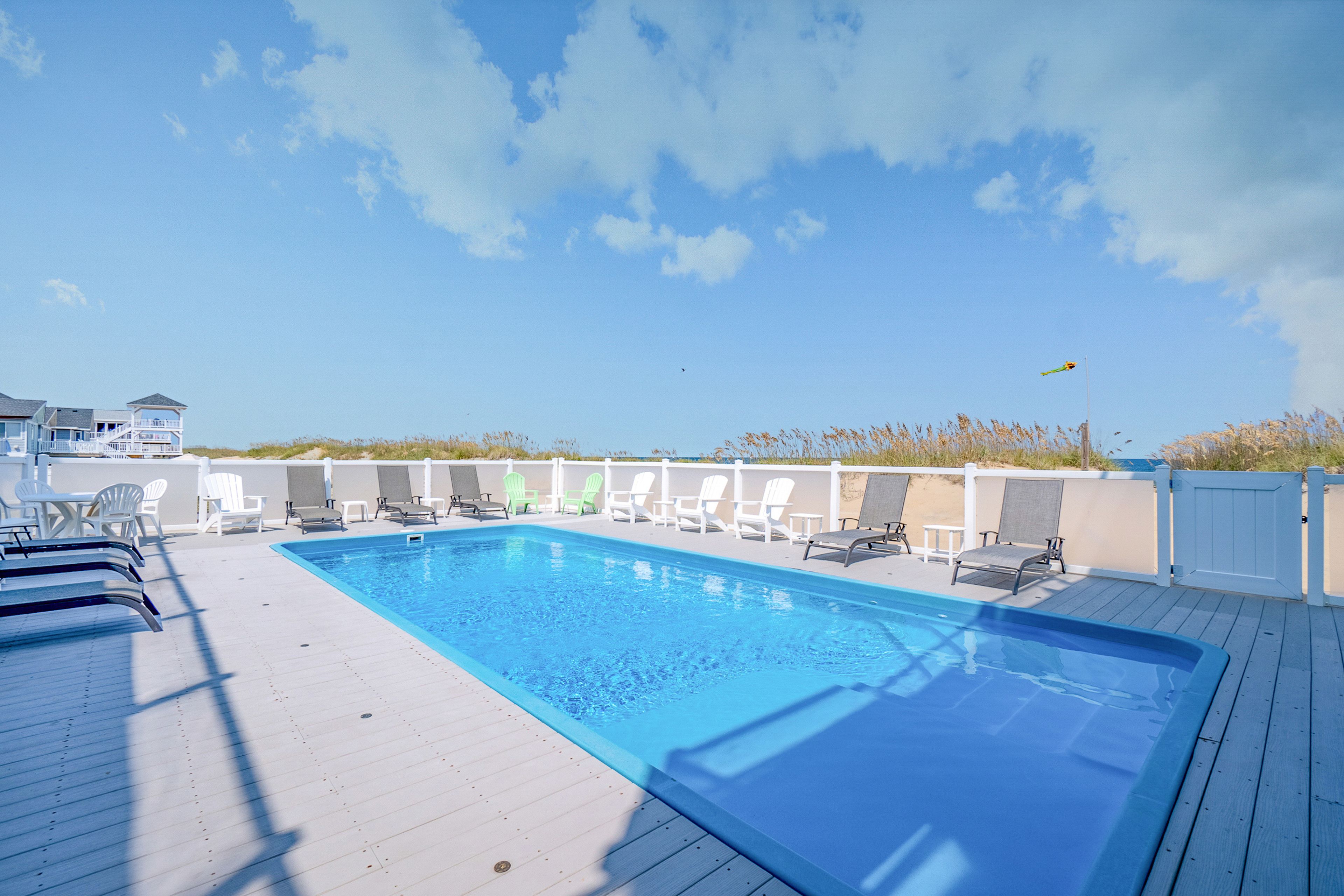 Private Pool (Not Heated) | Lounge Seating | Beach Views