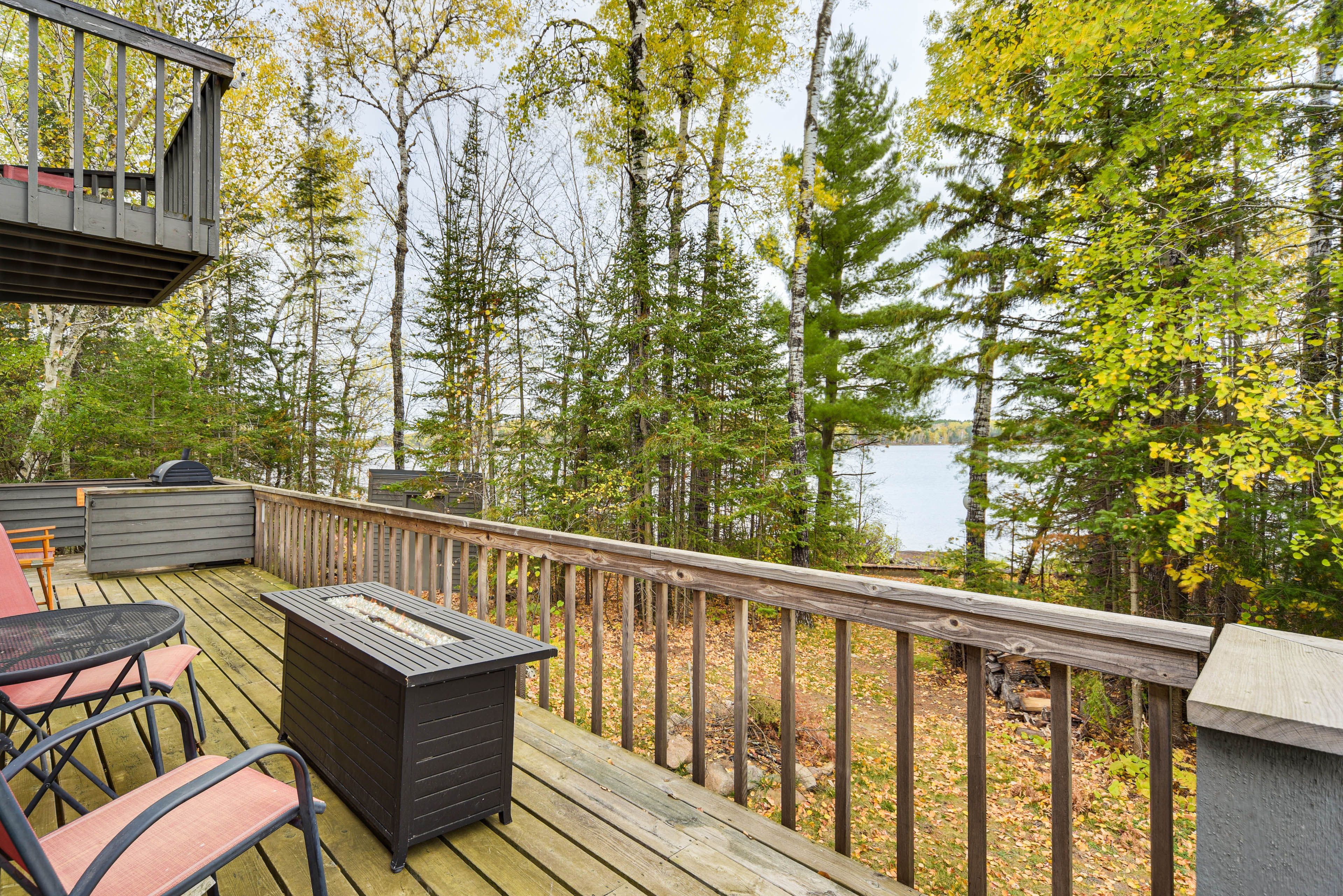 Furnished Deck | Propane Fire Pit | Lake Views