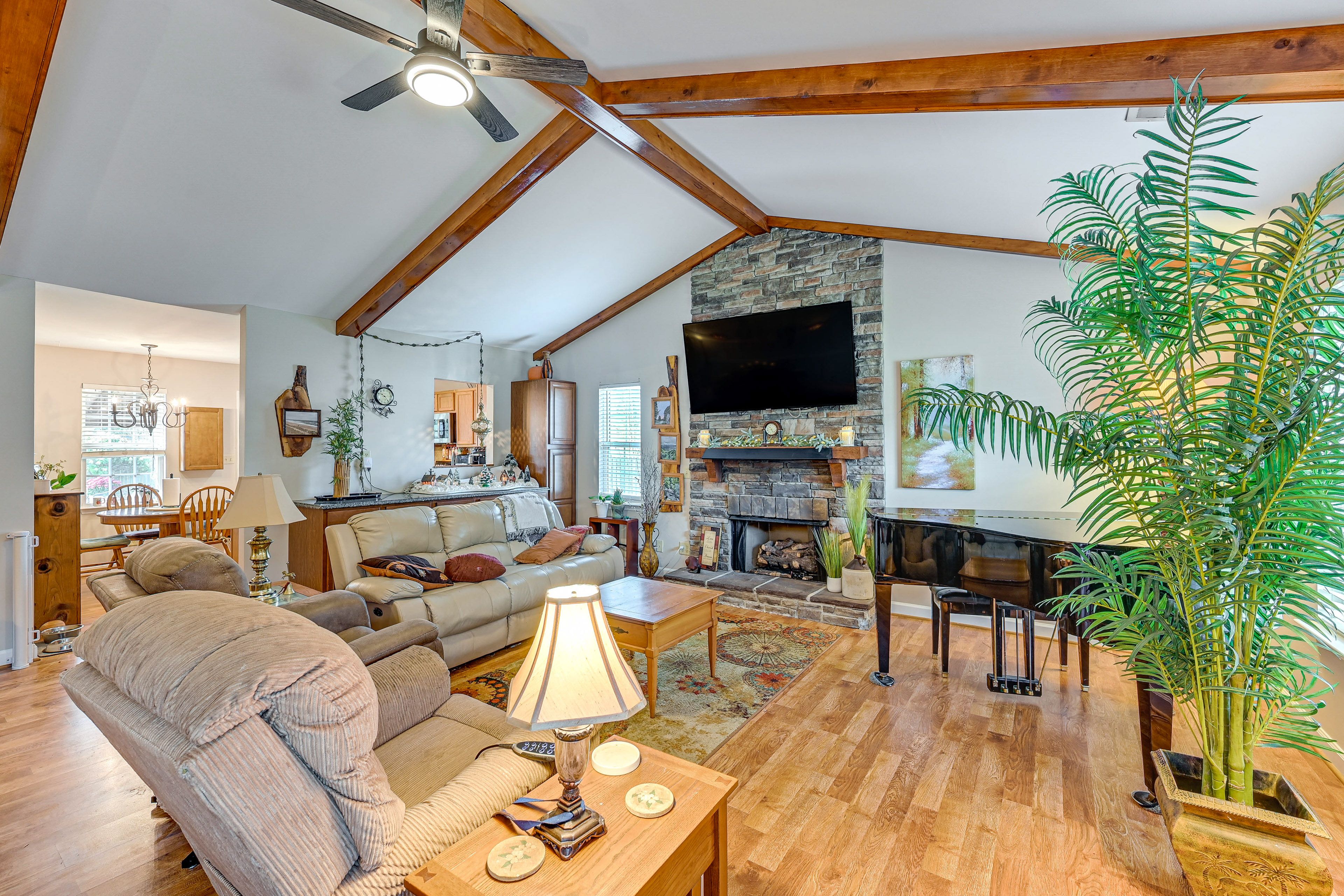 Living Room | Piano | Board Games | Books