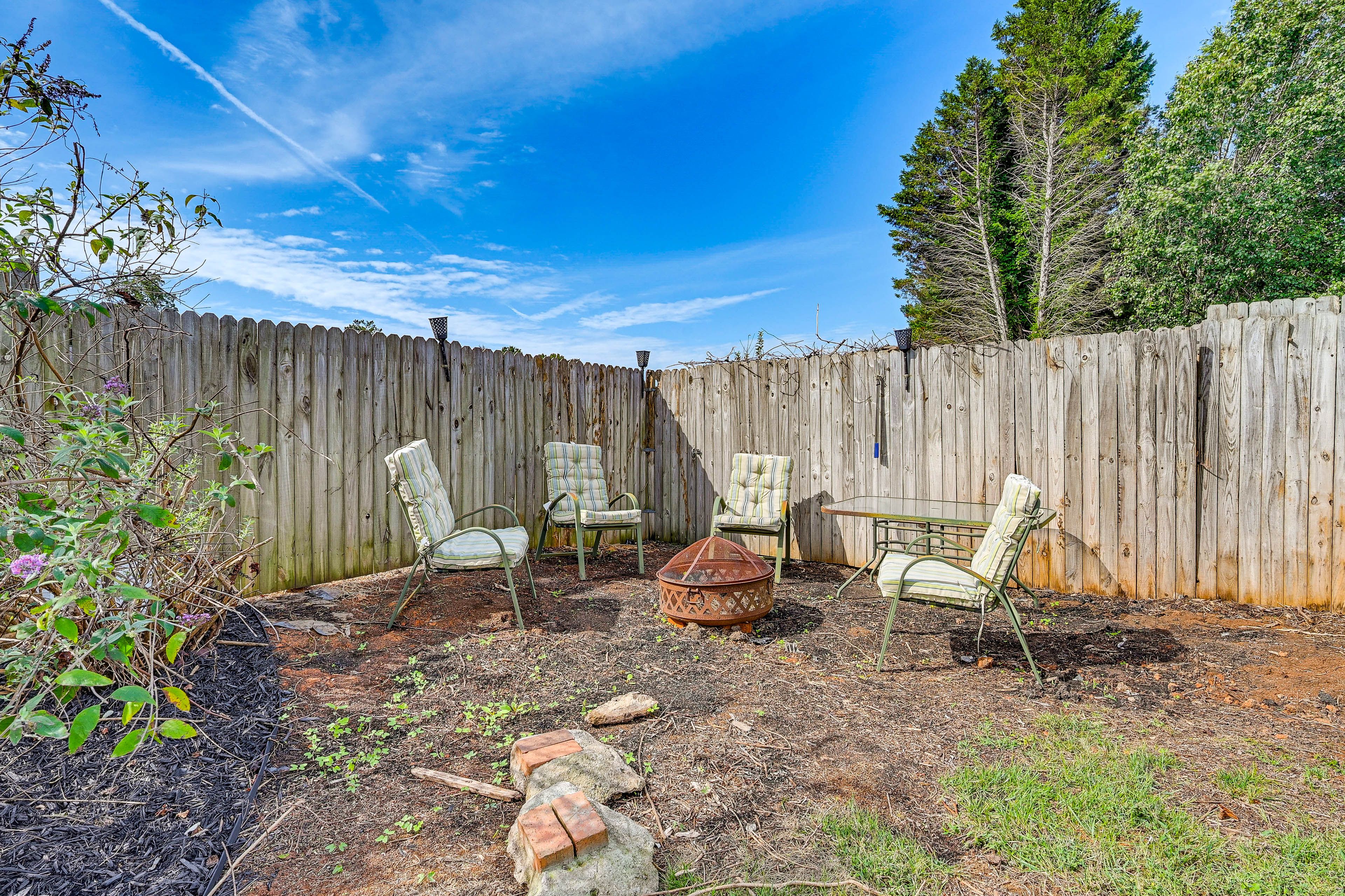 Fenced Backyard | Wood-Burning Fire Pit