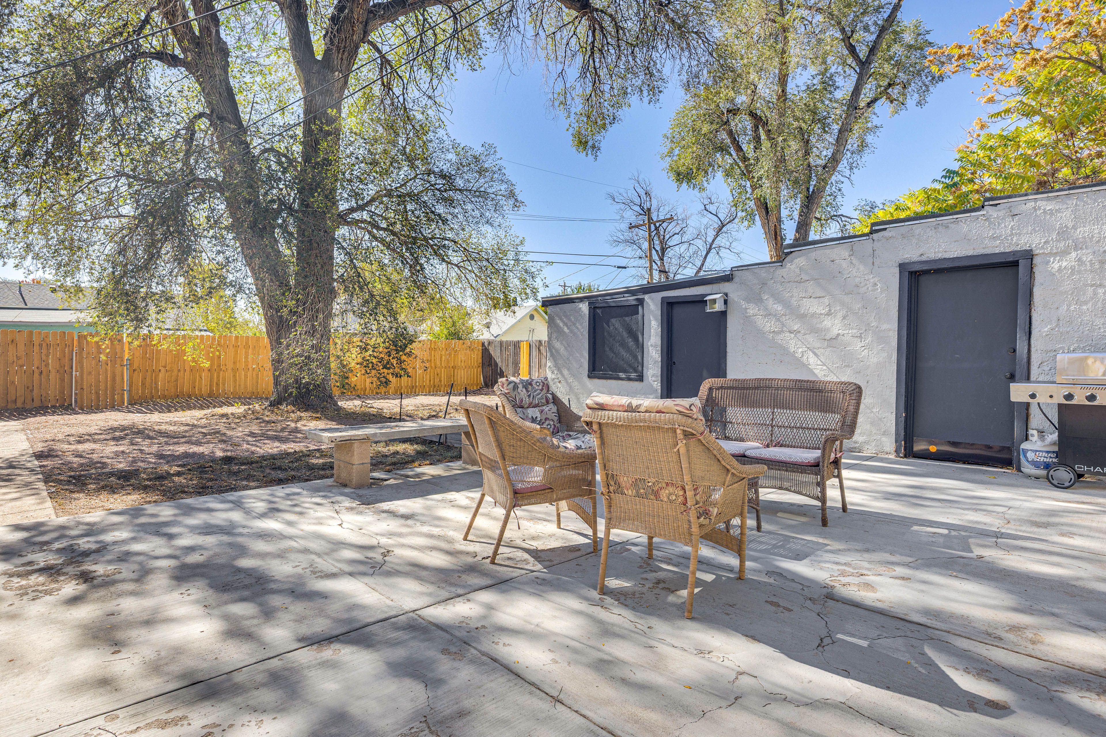 Fenced-In Yard | Gas Grill | Patio Furniture (Available Seasonally)