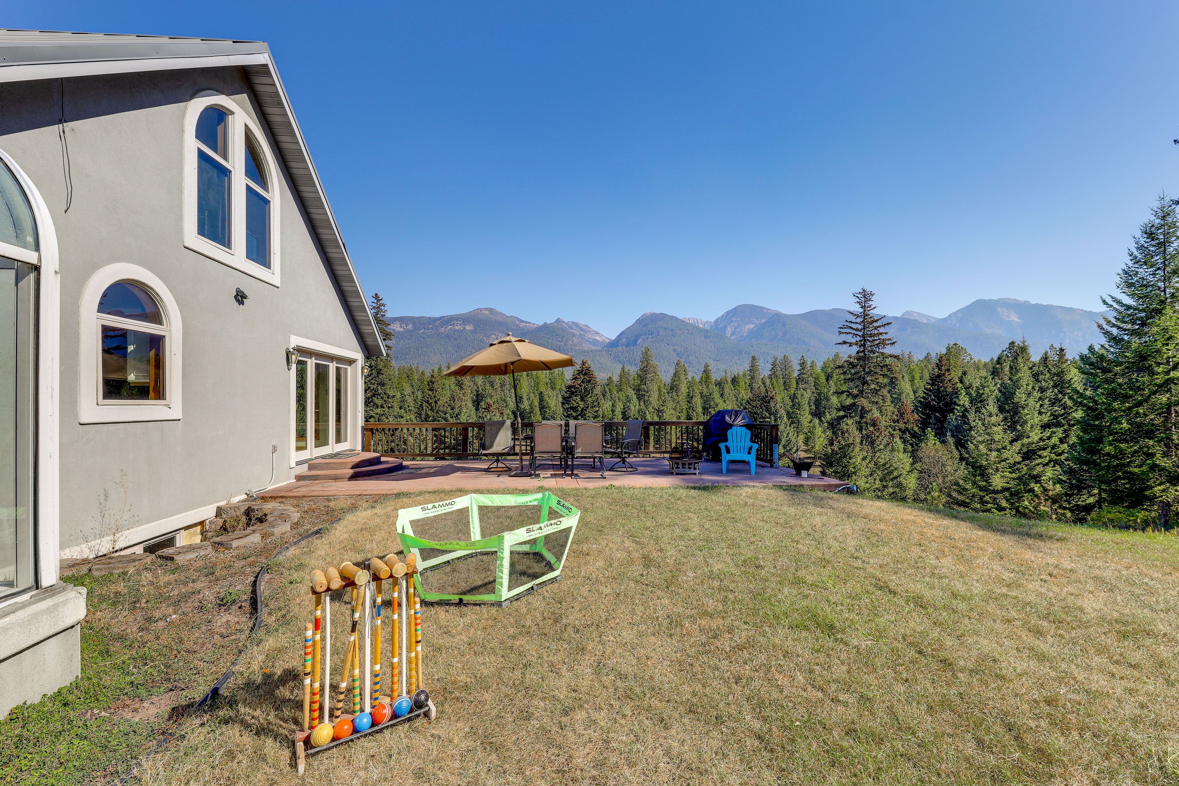 Side Yard | Croquet Set | Deck w/ Fire Pit & Gas Grill