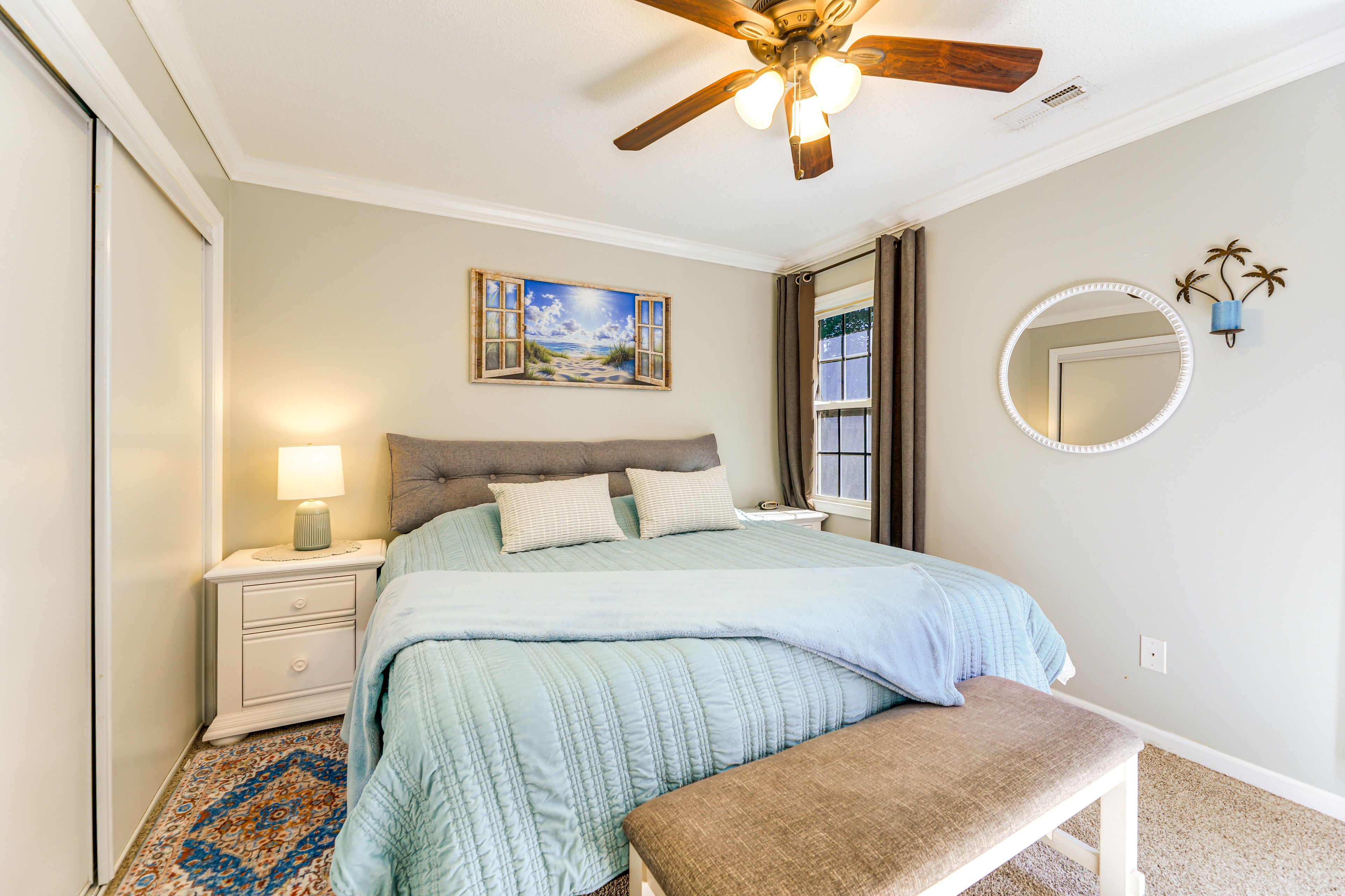 Bedroom 1 | King Bed | Linens Provided | Smart TV