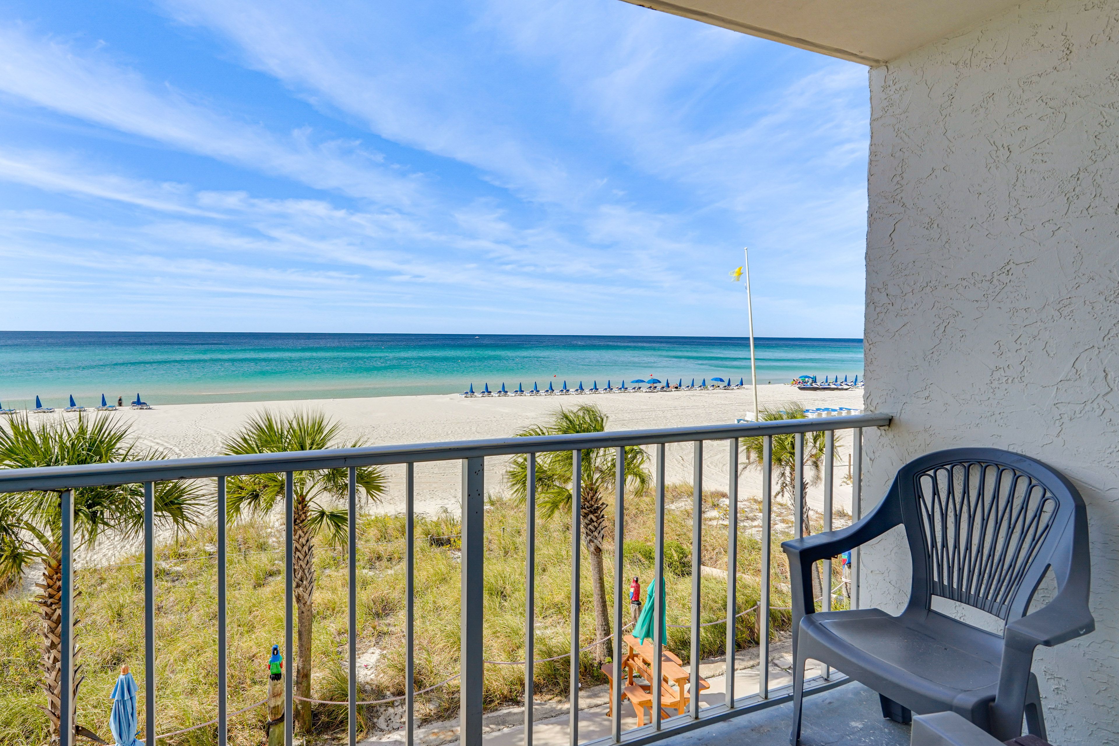 Panama City Beach Vacation Rental | 1BR | 1BA | 417 Sq Ft | Stairs to Enter
