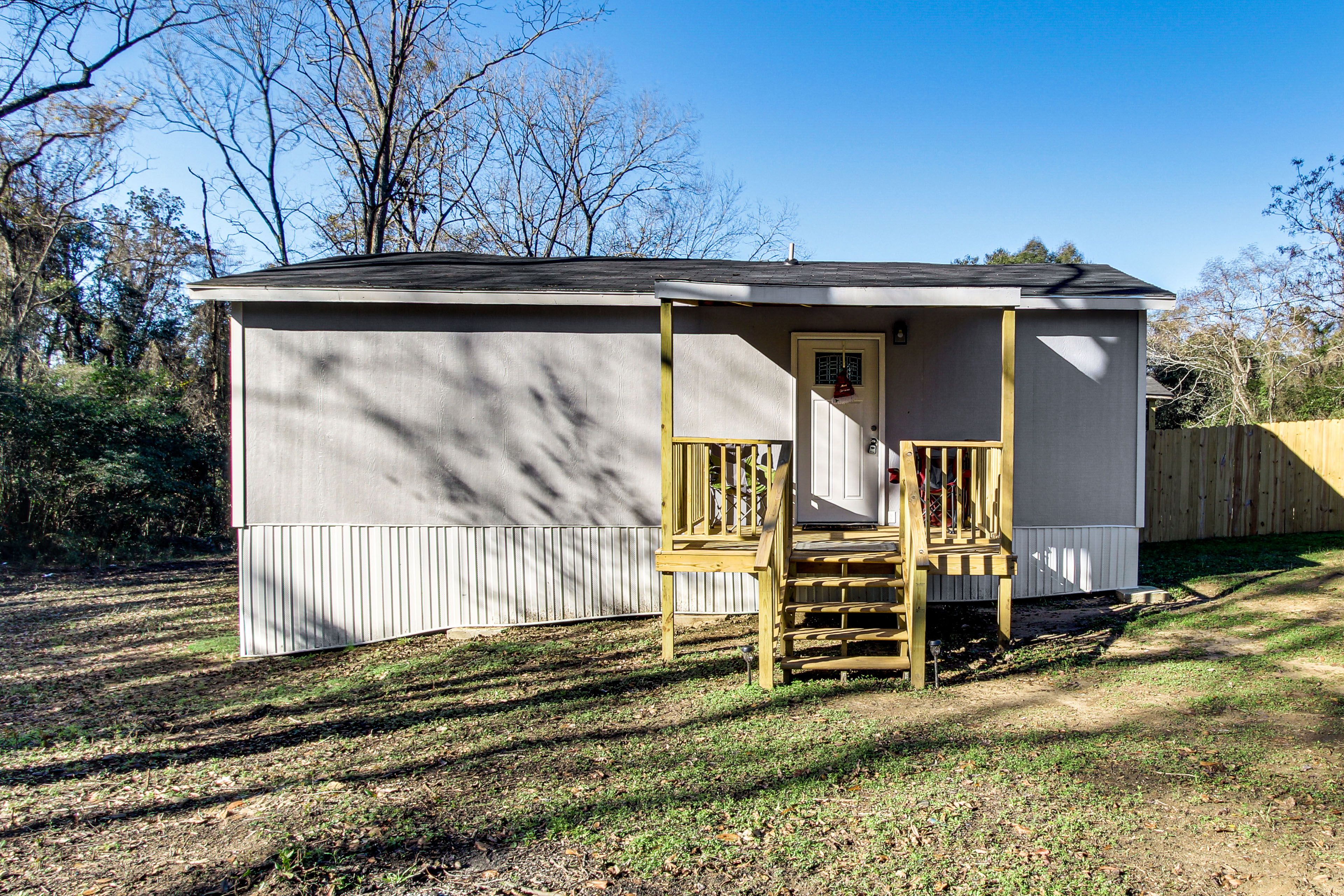House Exterior | Covered Porch w/ Camping Chairs | Private Yard