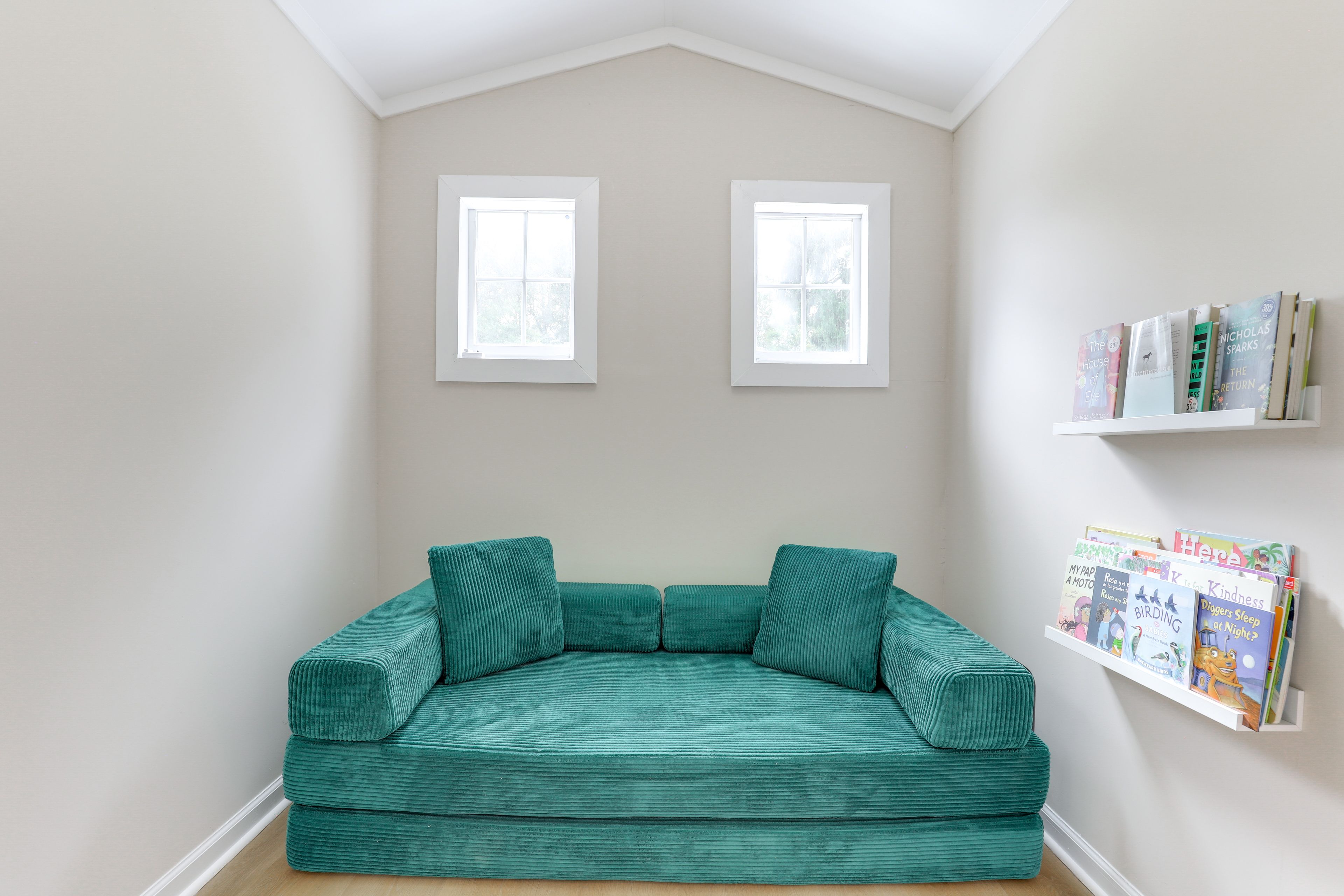 Reading Nook | Foldable King Floor Mattress | Books