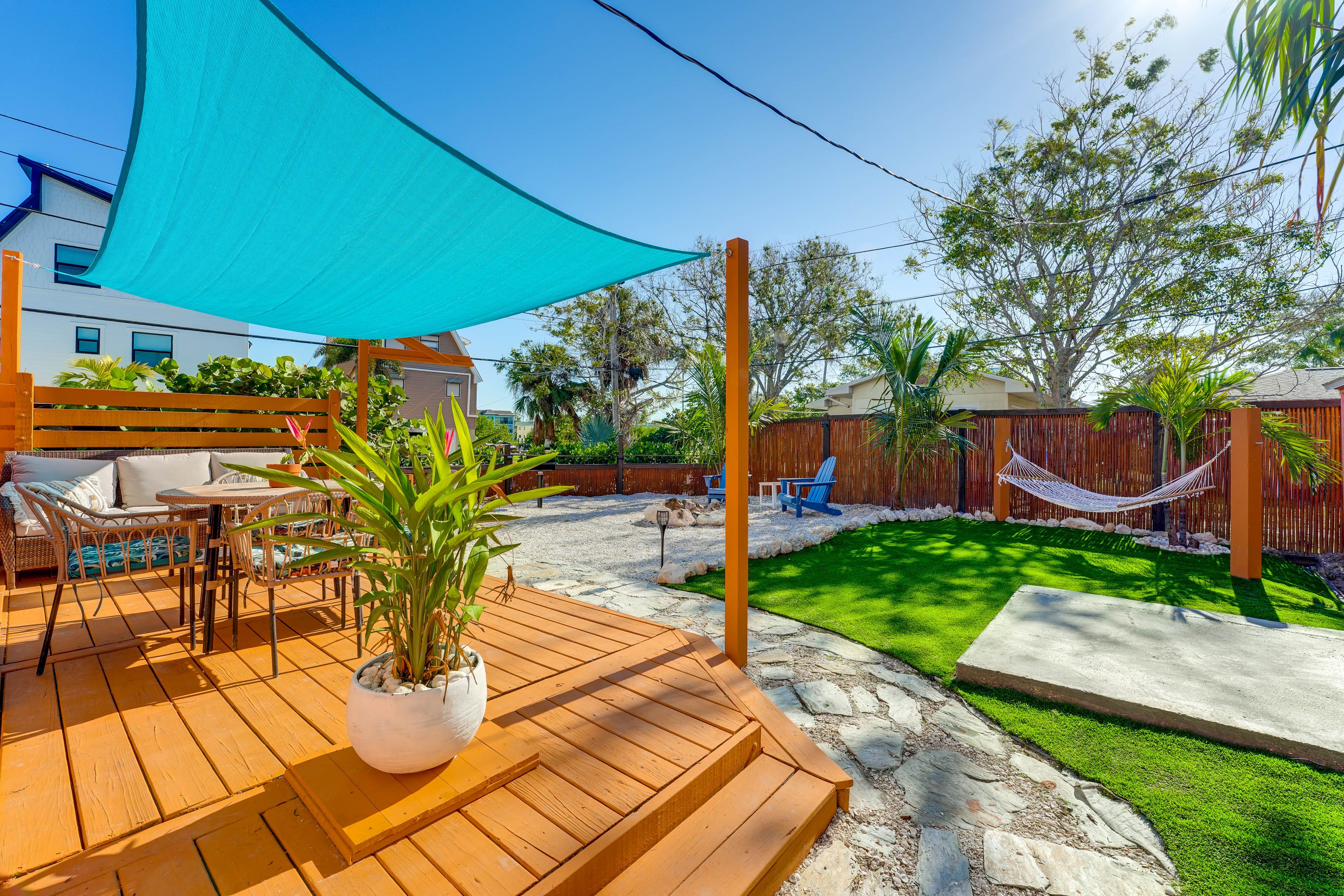House Exterior | Furnished Deck w/ Dining Area