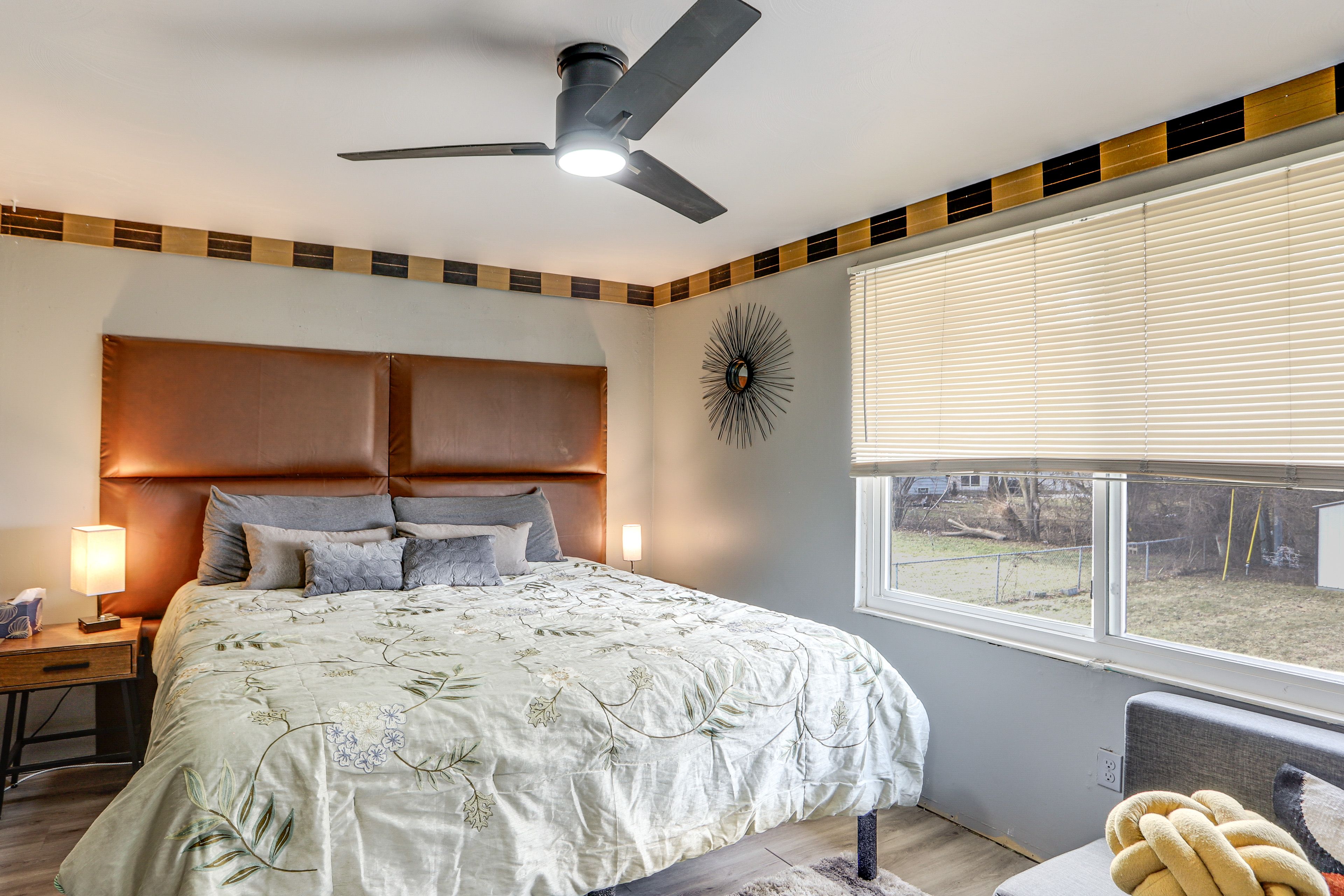 Bedroom 1 | King Bed | Foldable Twin Floor Mattress | Main Level