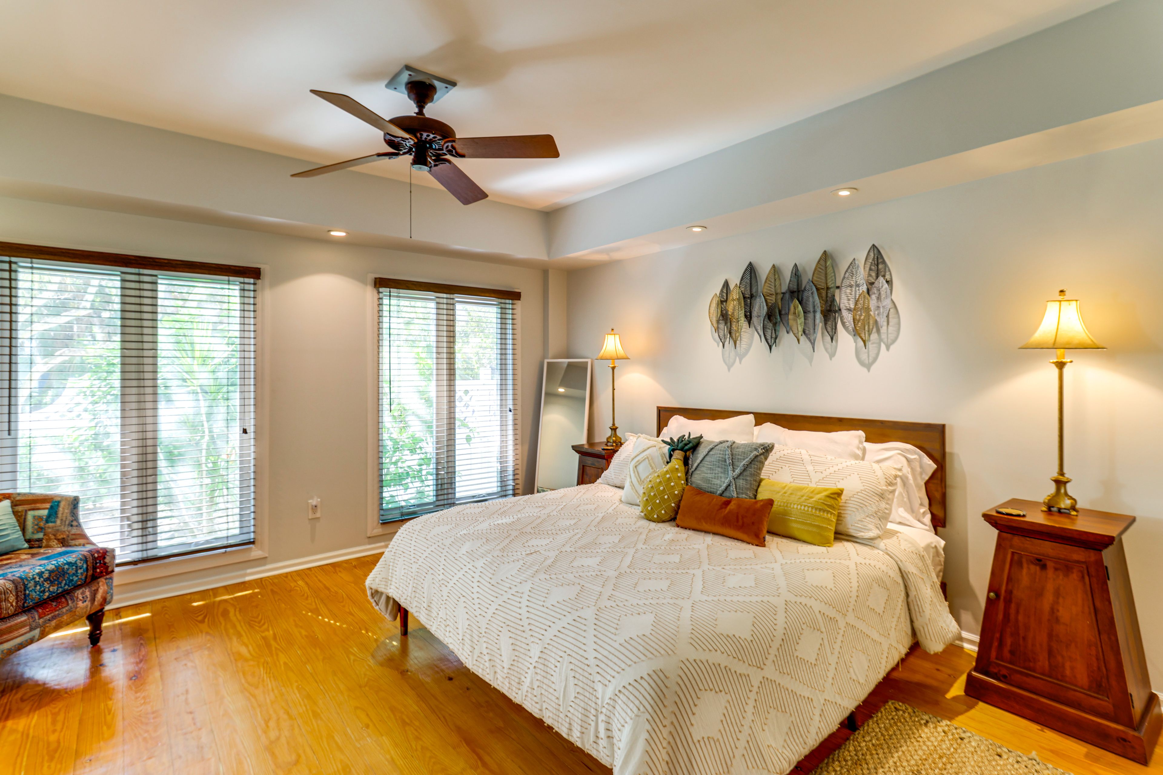 Bedroom 1 | 1st Floor | King Bed | Linens Provided | Patio Access