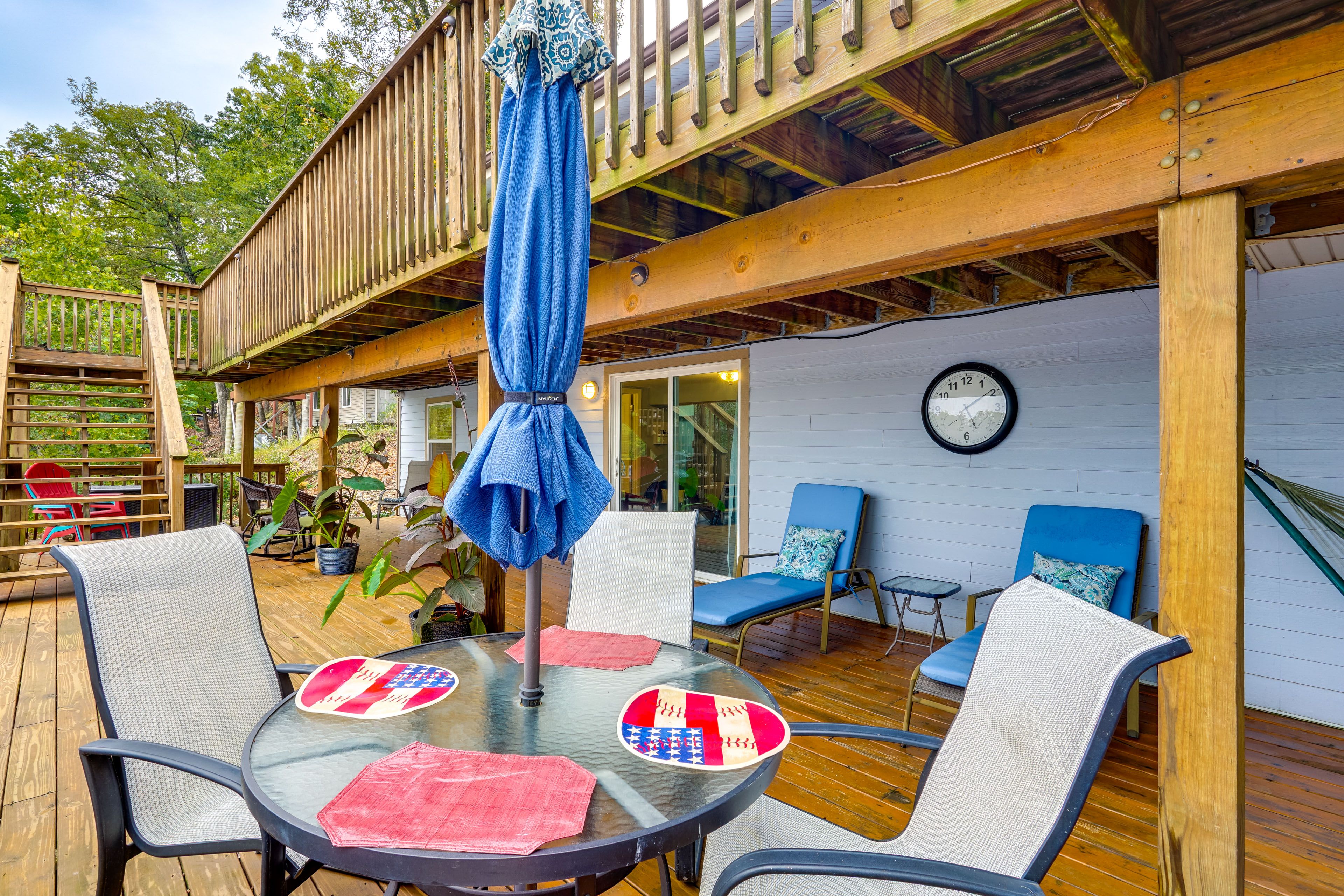 Property Exterior | 2-Story Home | Furnished Decks w/ Lake Views | 2 Grills