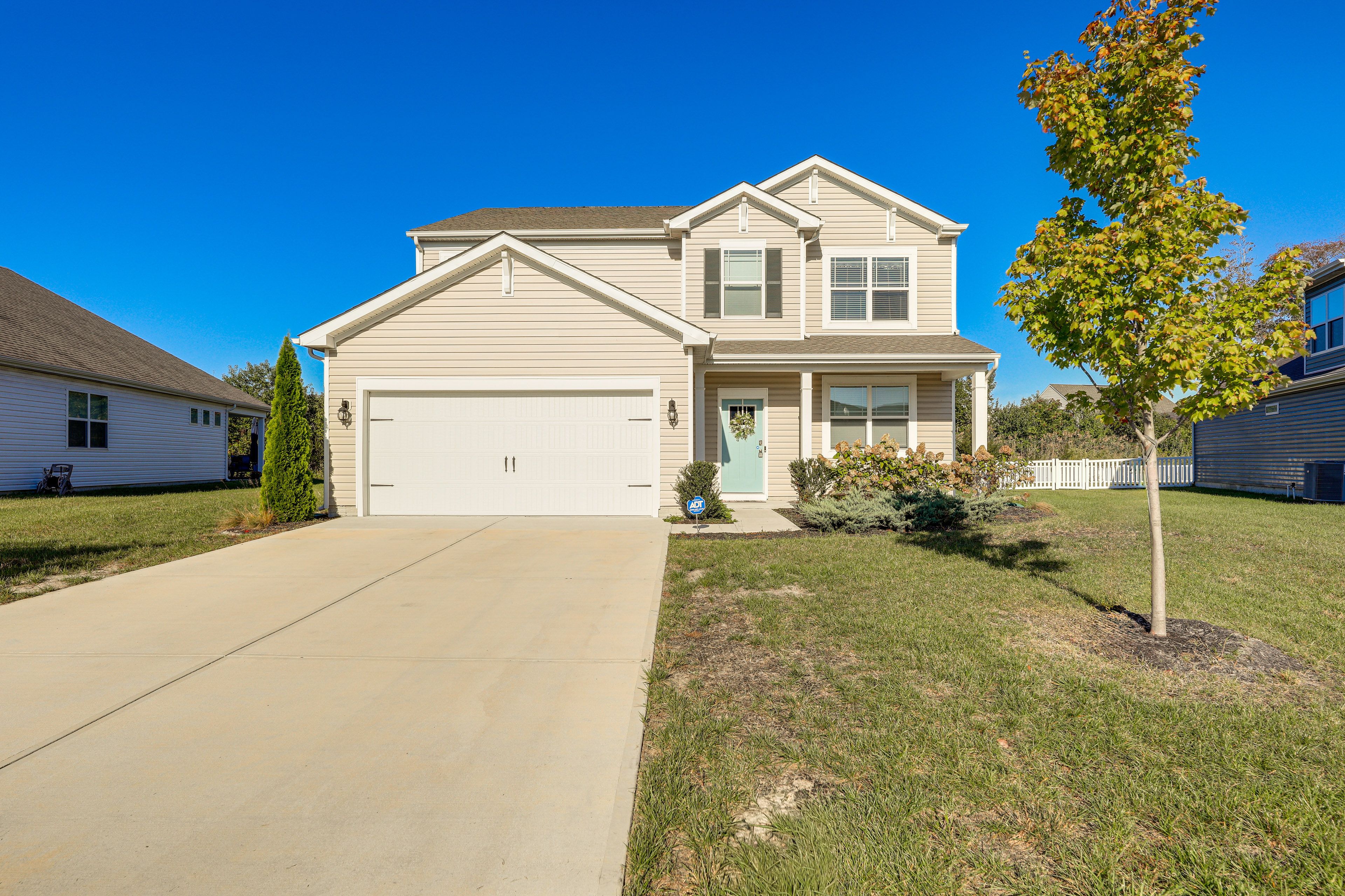 Front Exterior | 2-Story Home | Spacious Yard | Covered Front Poch