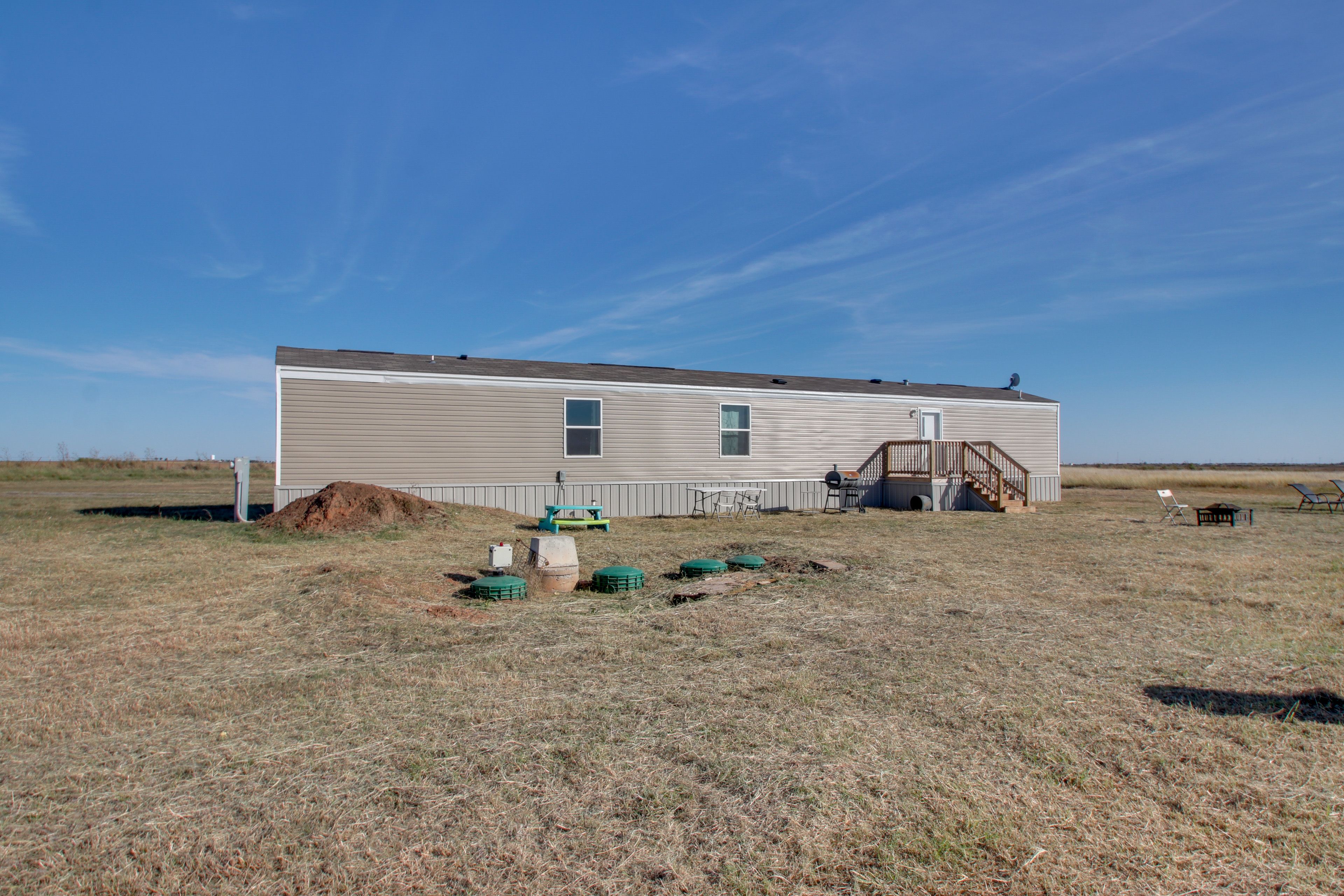 Backyard | Charcoal Grill | Farmland Views