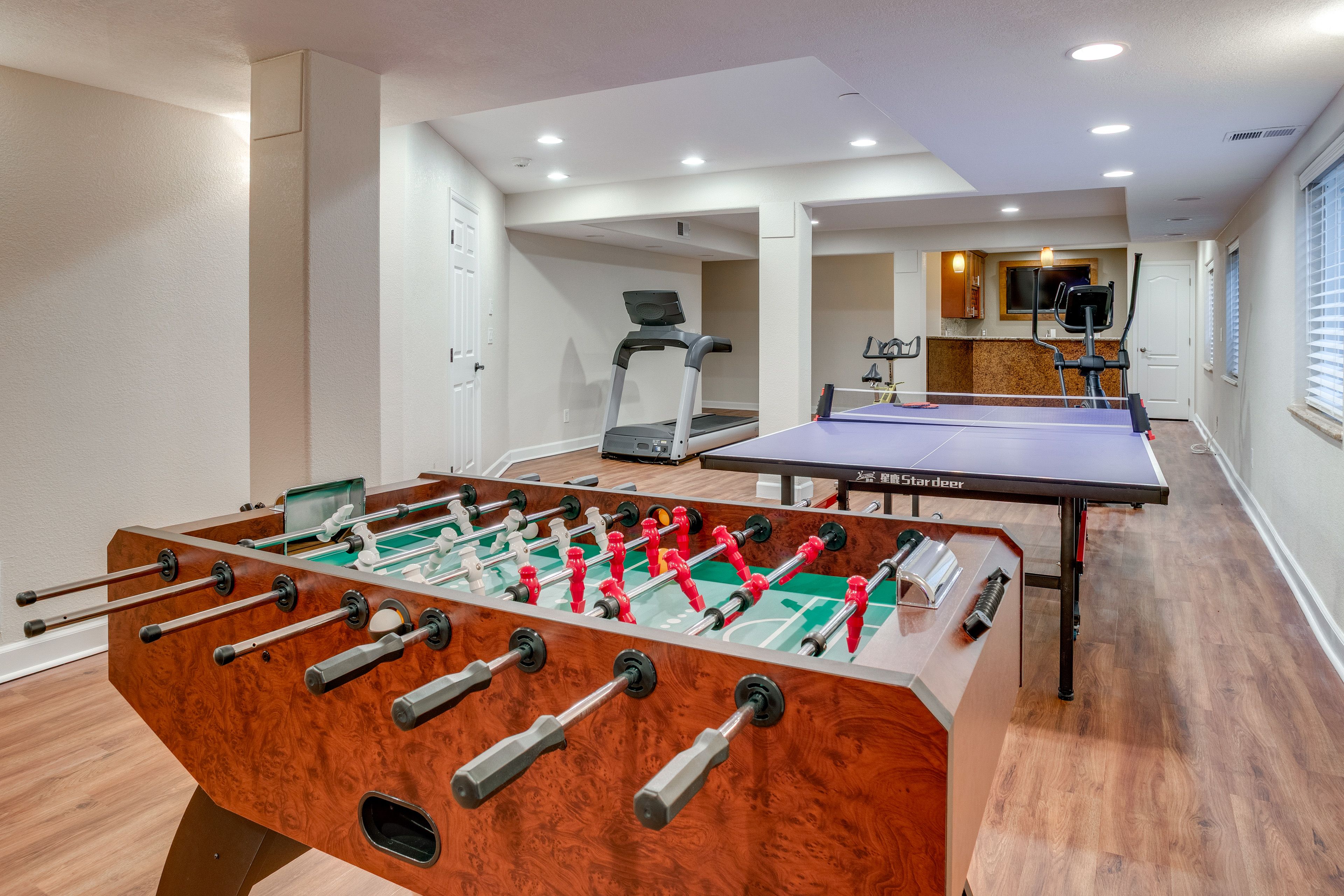 Game Room | Ping-Pong Table | Foosball Table | Exercise Bike