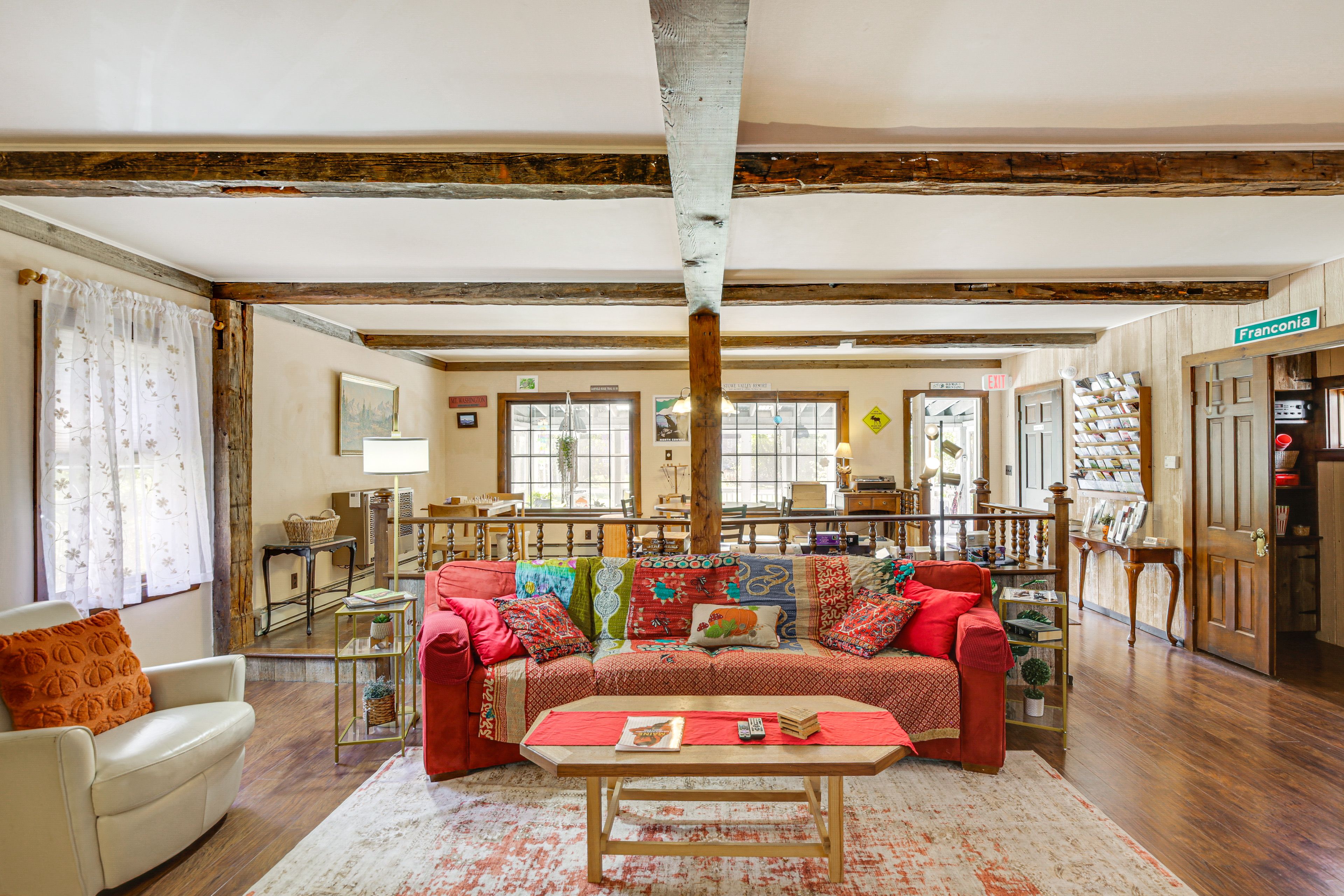 Living Room | Full Sleeper Sofa | Wood-Burning Fireplace | 1st Floor