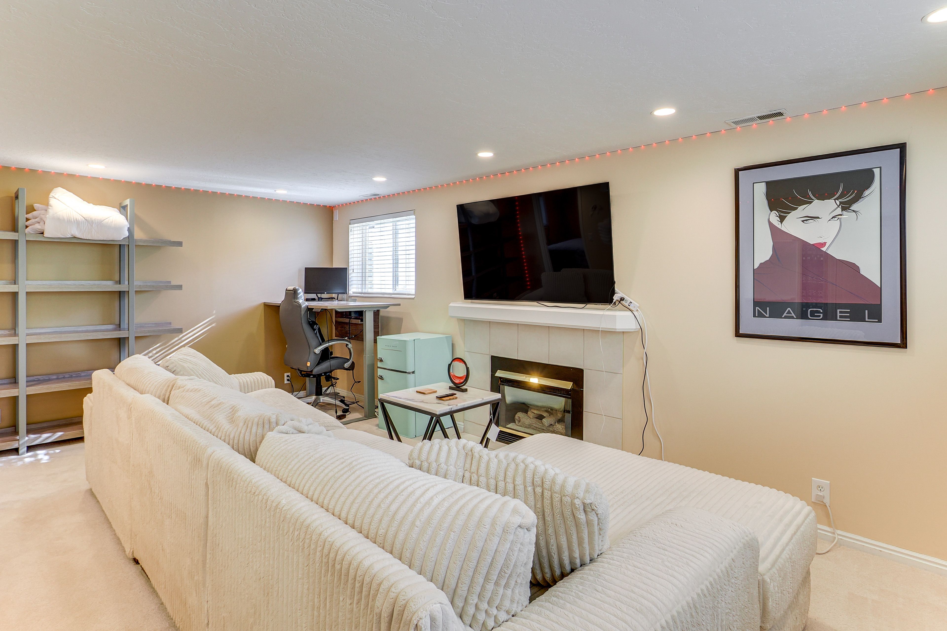 Family Room | Smart TV | Dedicated Workspace | Lower Floor