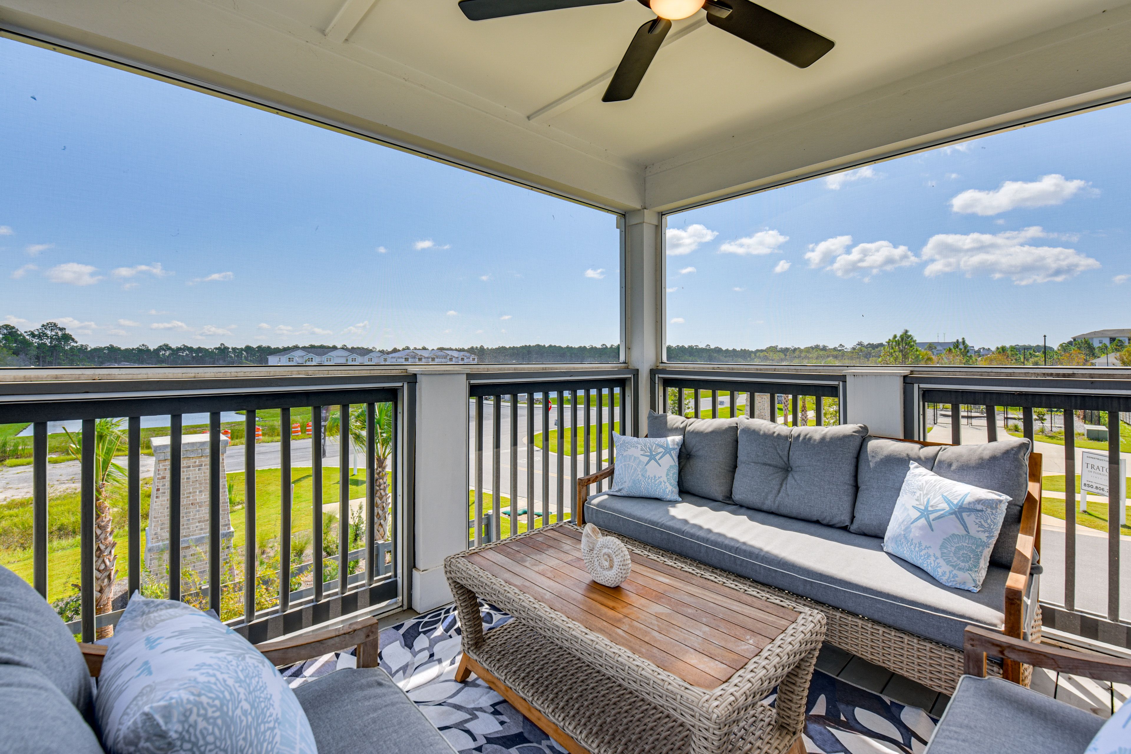 Screened-In Balcony | Furnished Patio | Fenced-In Yard