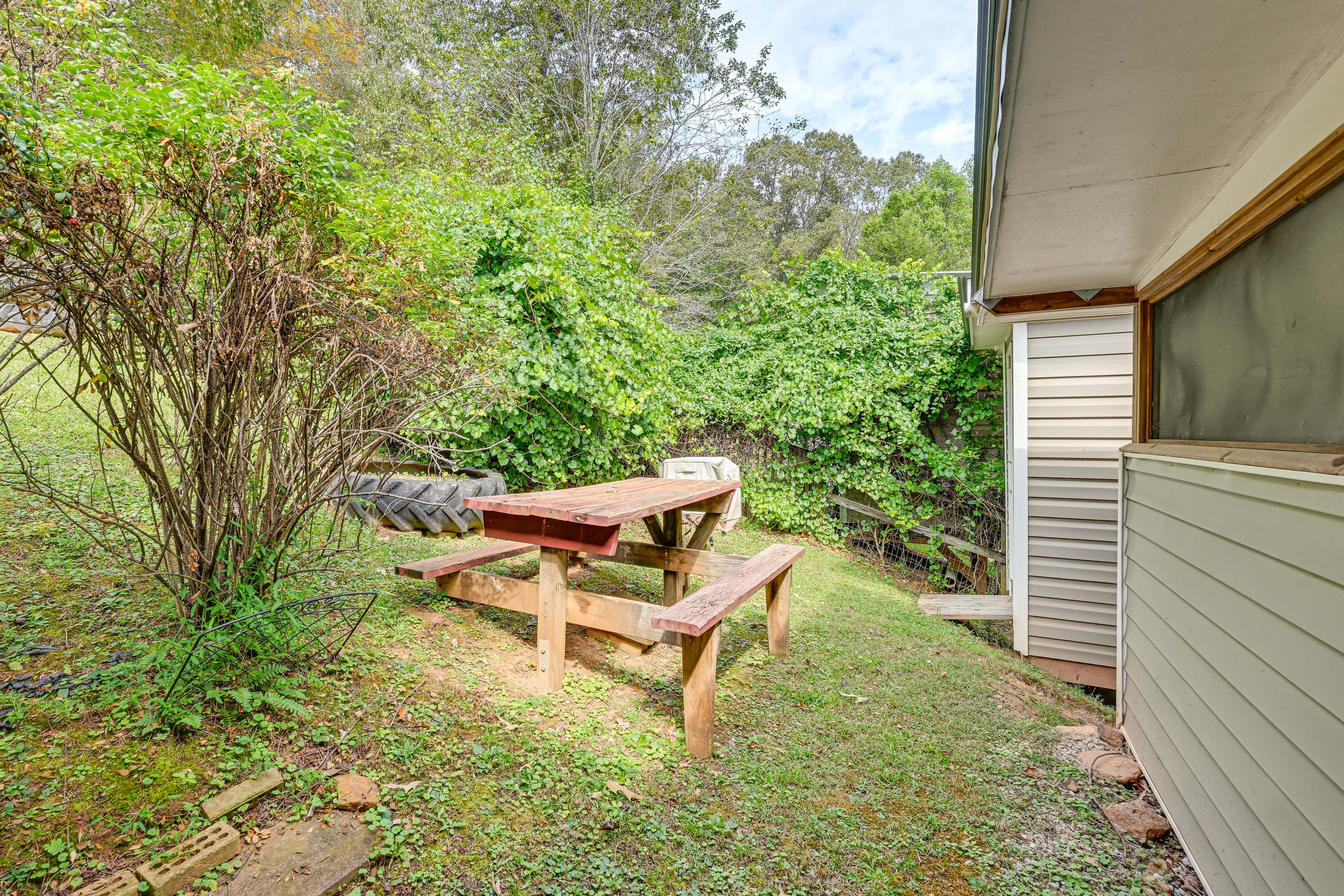 Yard | Charcoal Grill | Picnic Table