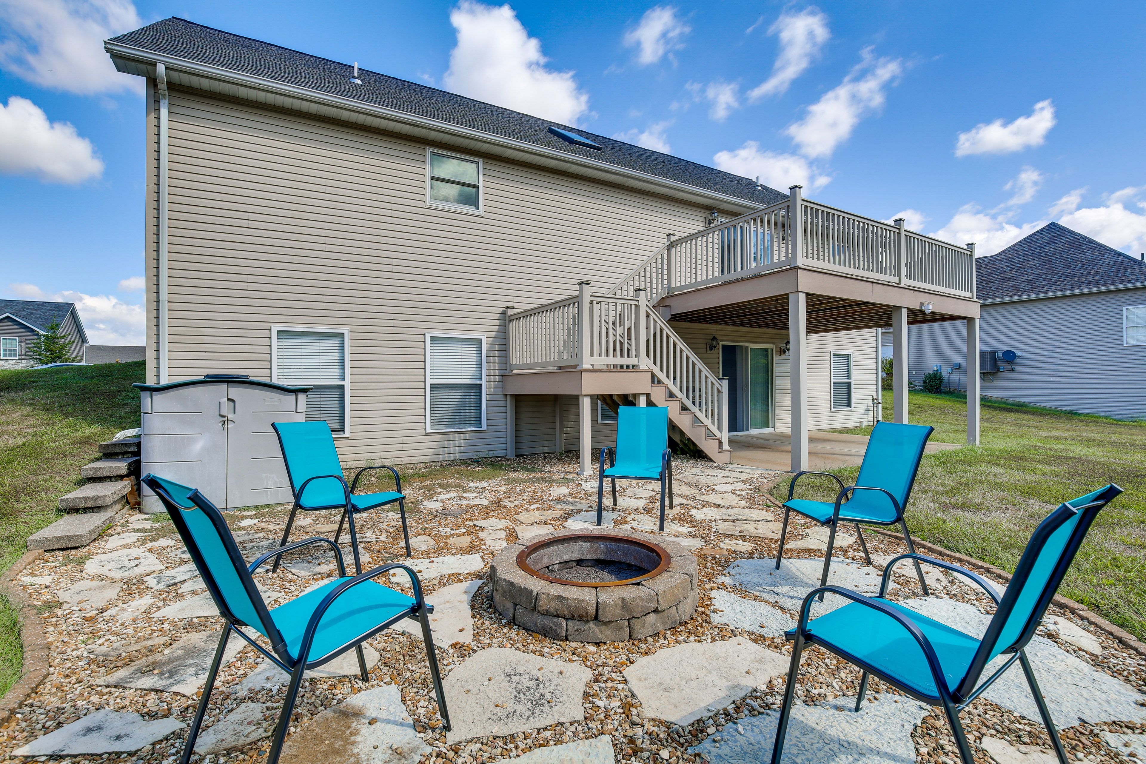 Backyard | Gas Grill | Deck | Wood-Burning Fire Pit