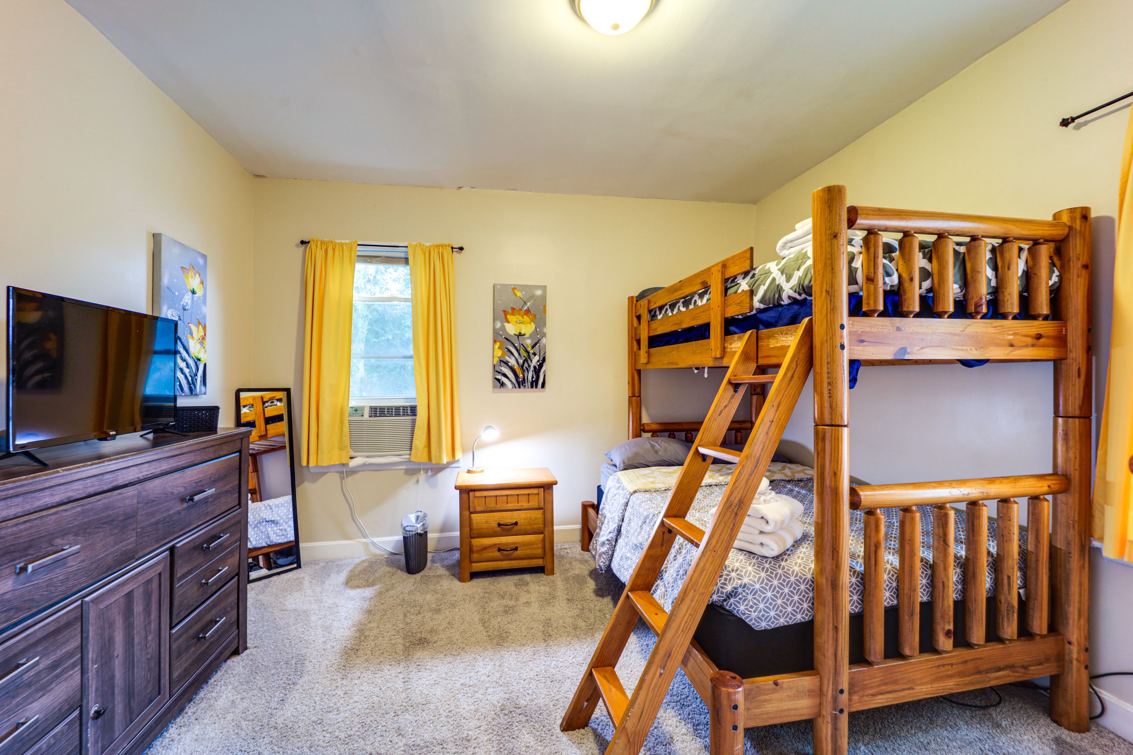 Bedroom 3 | 2nd Floor | Twin/Queen Bunk Bed | Window A/C Unit