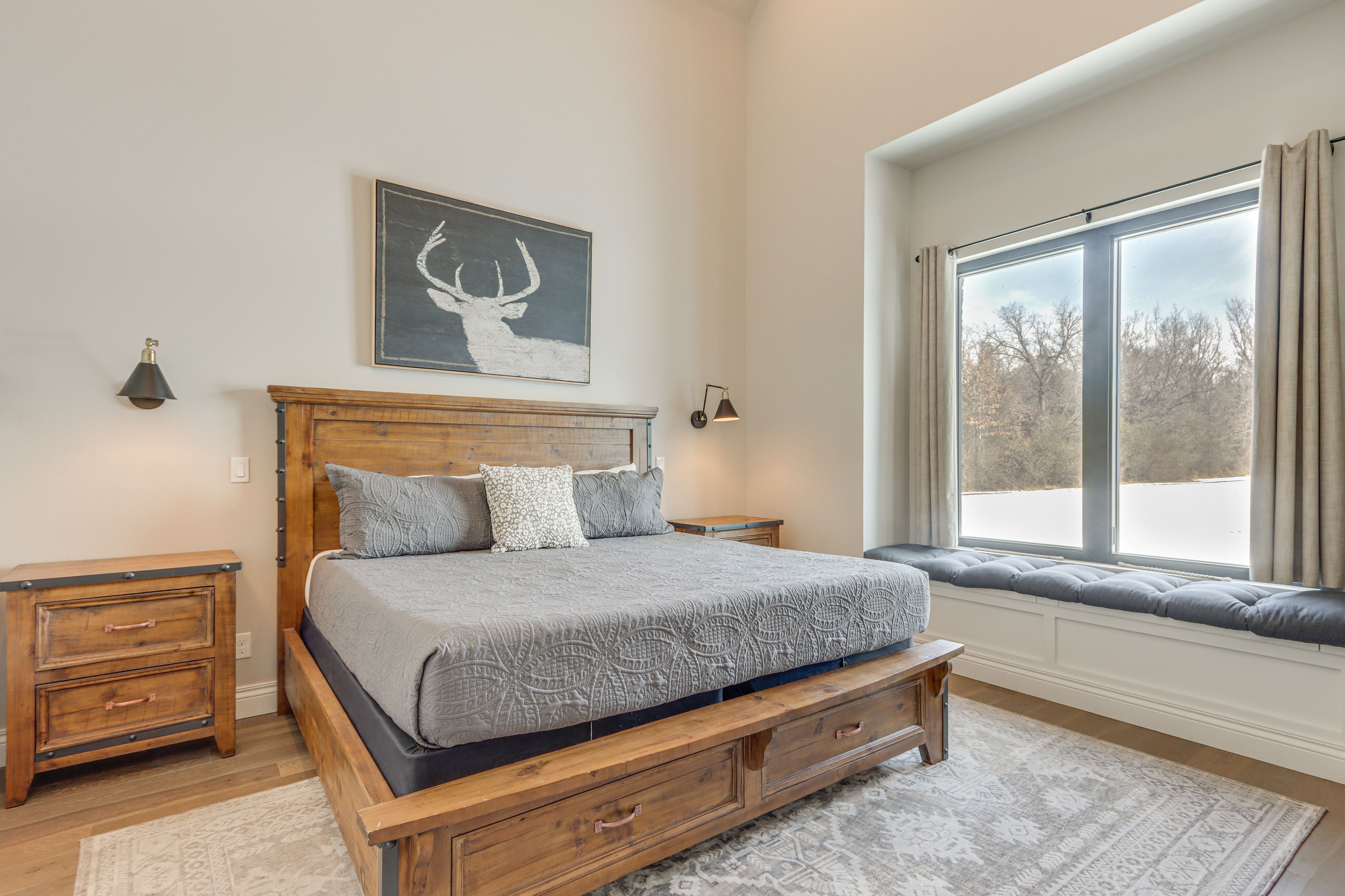 Bedroom 3 | King Bed | Electric Fireplace | Smart TV | 1st Floor