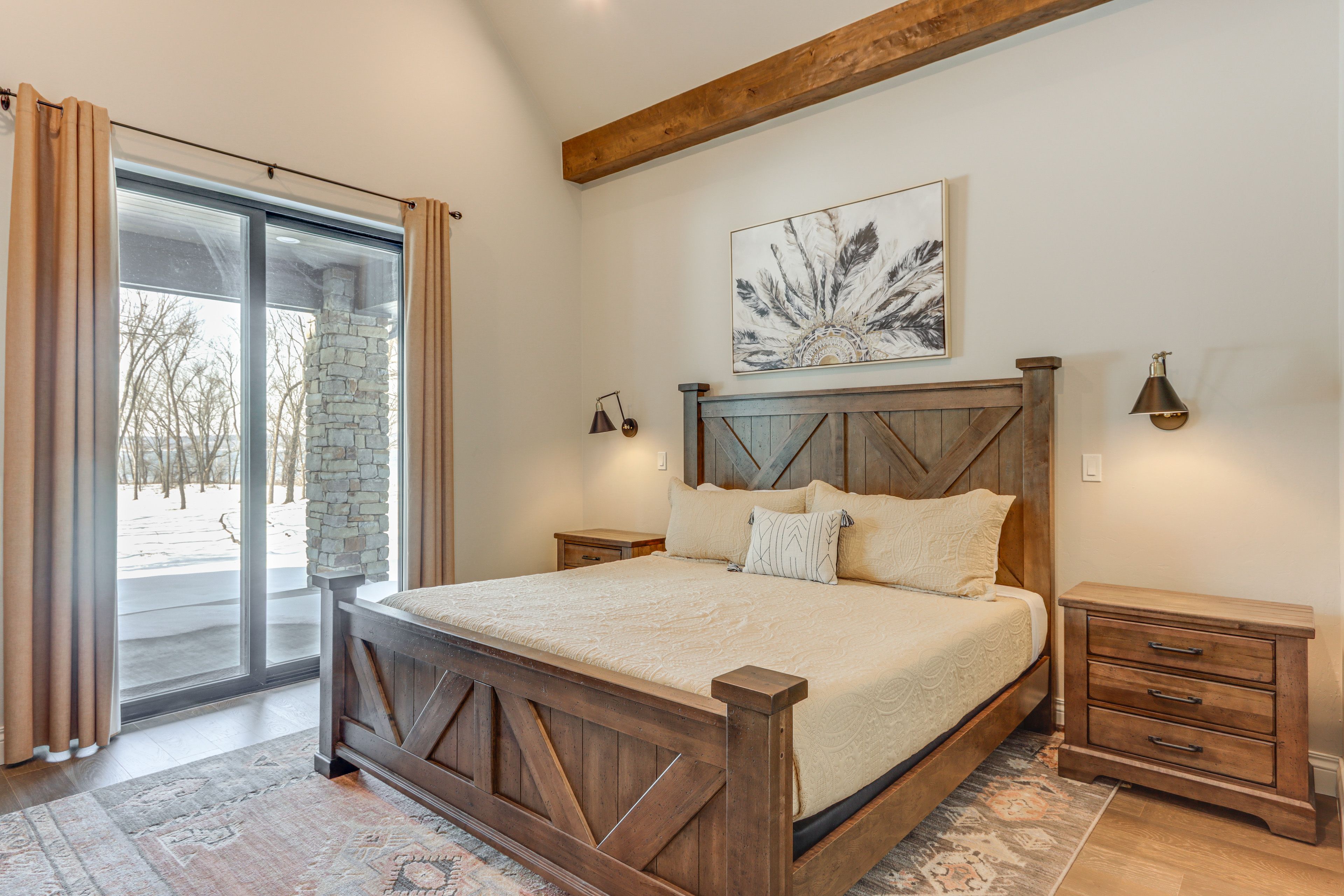 Bedroom 2 | King Bed | Electric Fireplace | Smart TV | 1st Floor