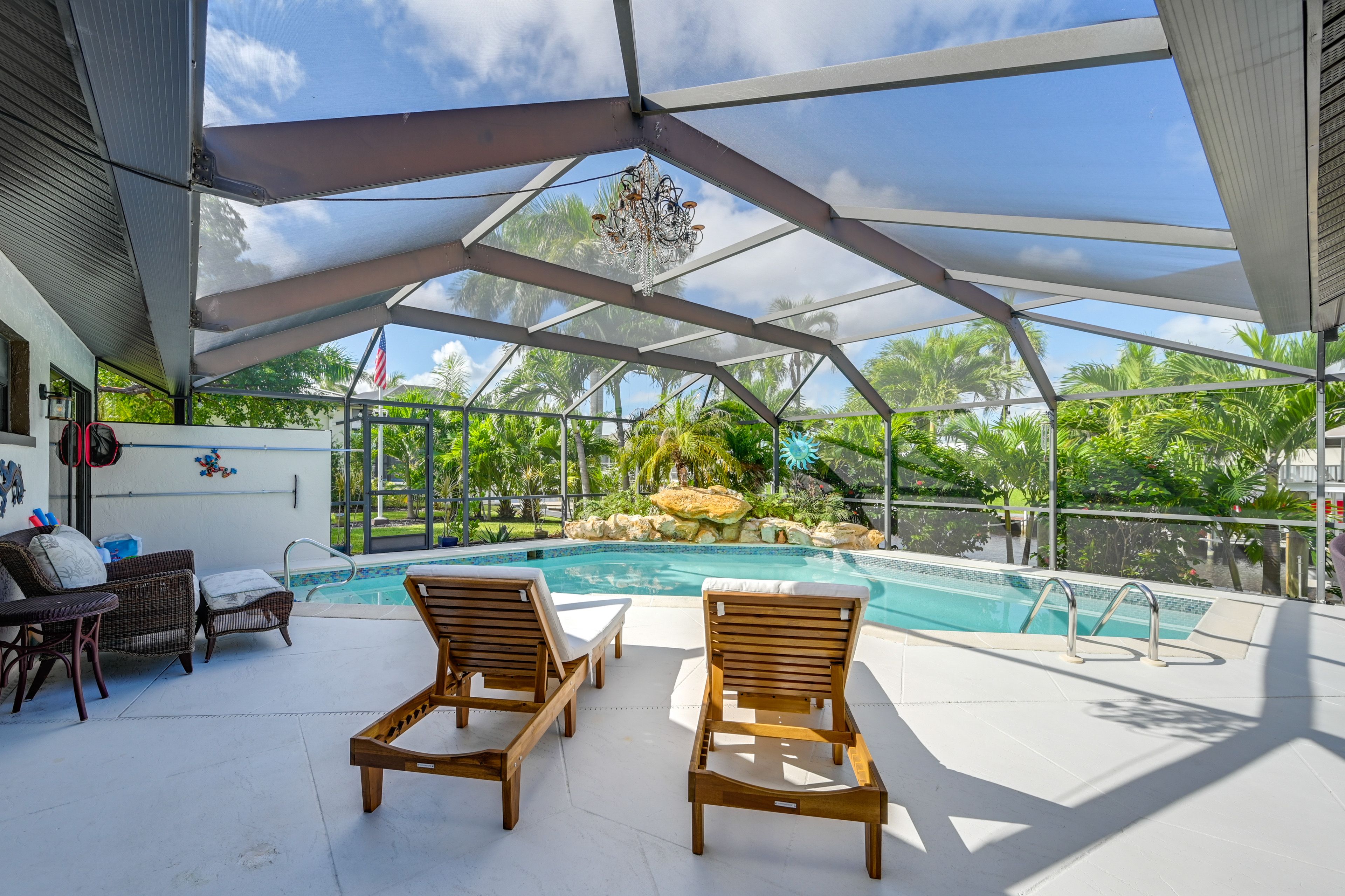 Lanai | Saltwater Pool | Canal Views