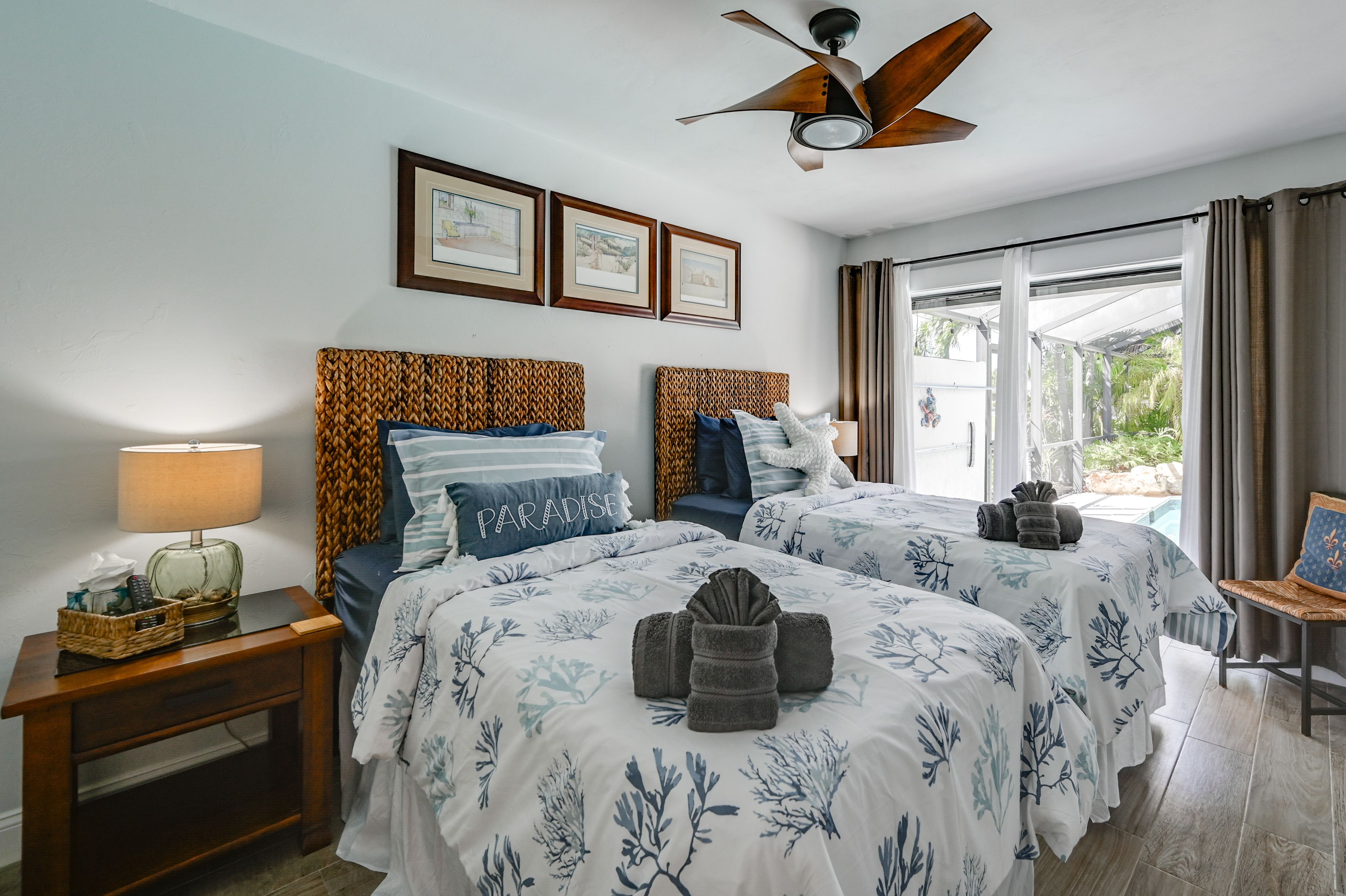 Bedroom 3 | 2 Twin Beds (Converts to King Bed) | Smart TV