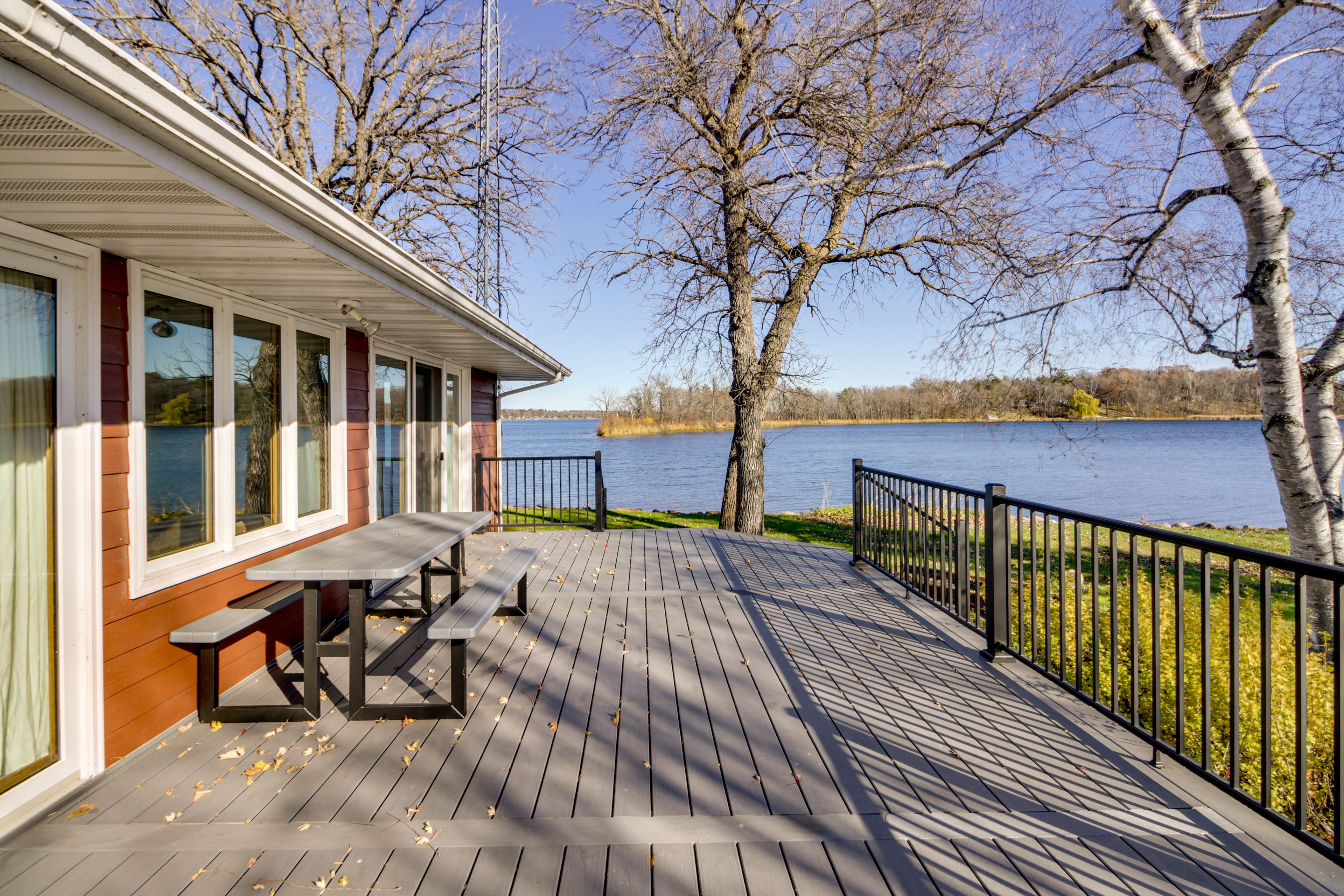 House Exterior | Deck w/ Picnic Table | Lake Views