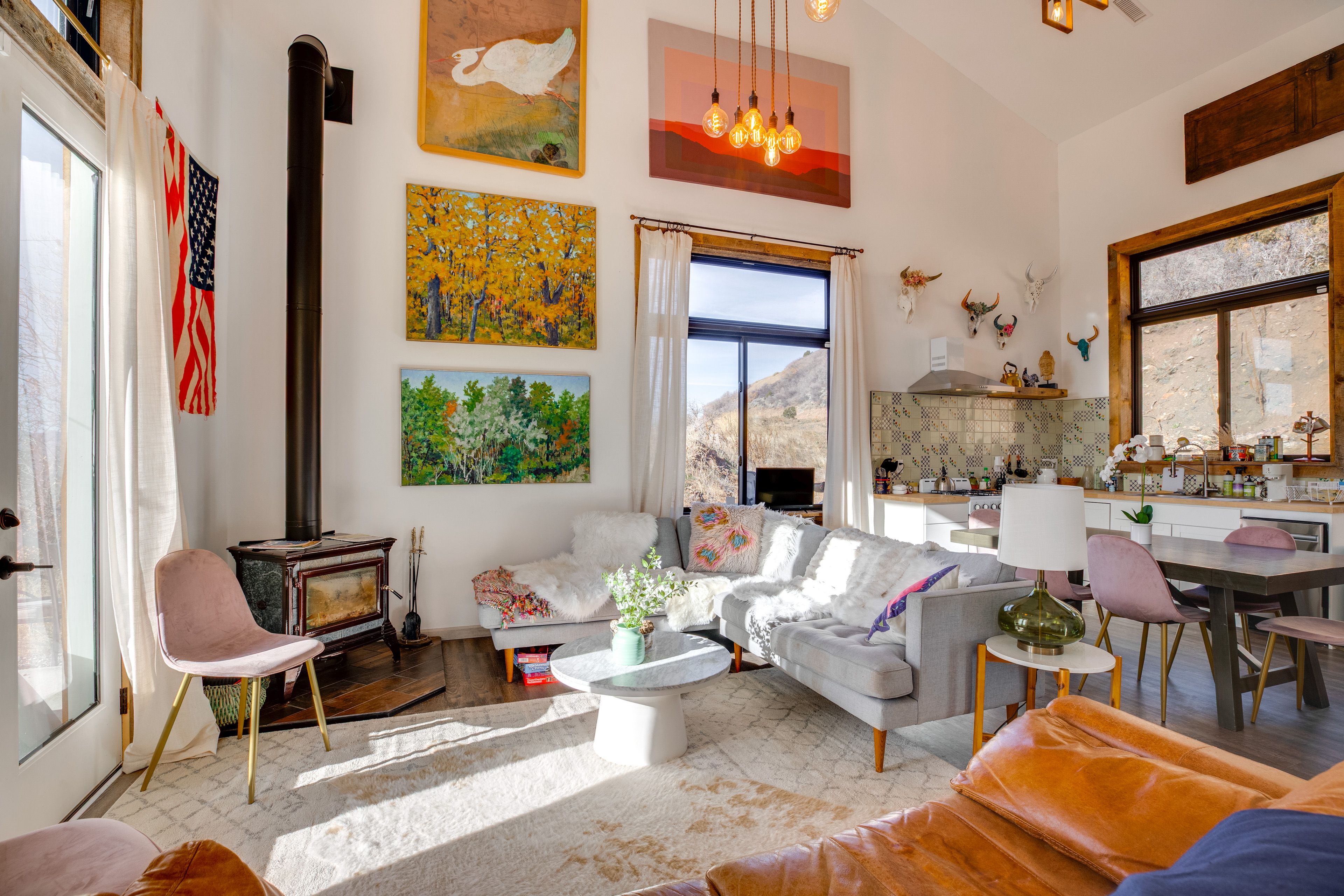 Living Room | Wood-Burning Stove | Board Games & Books