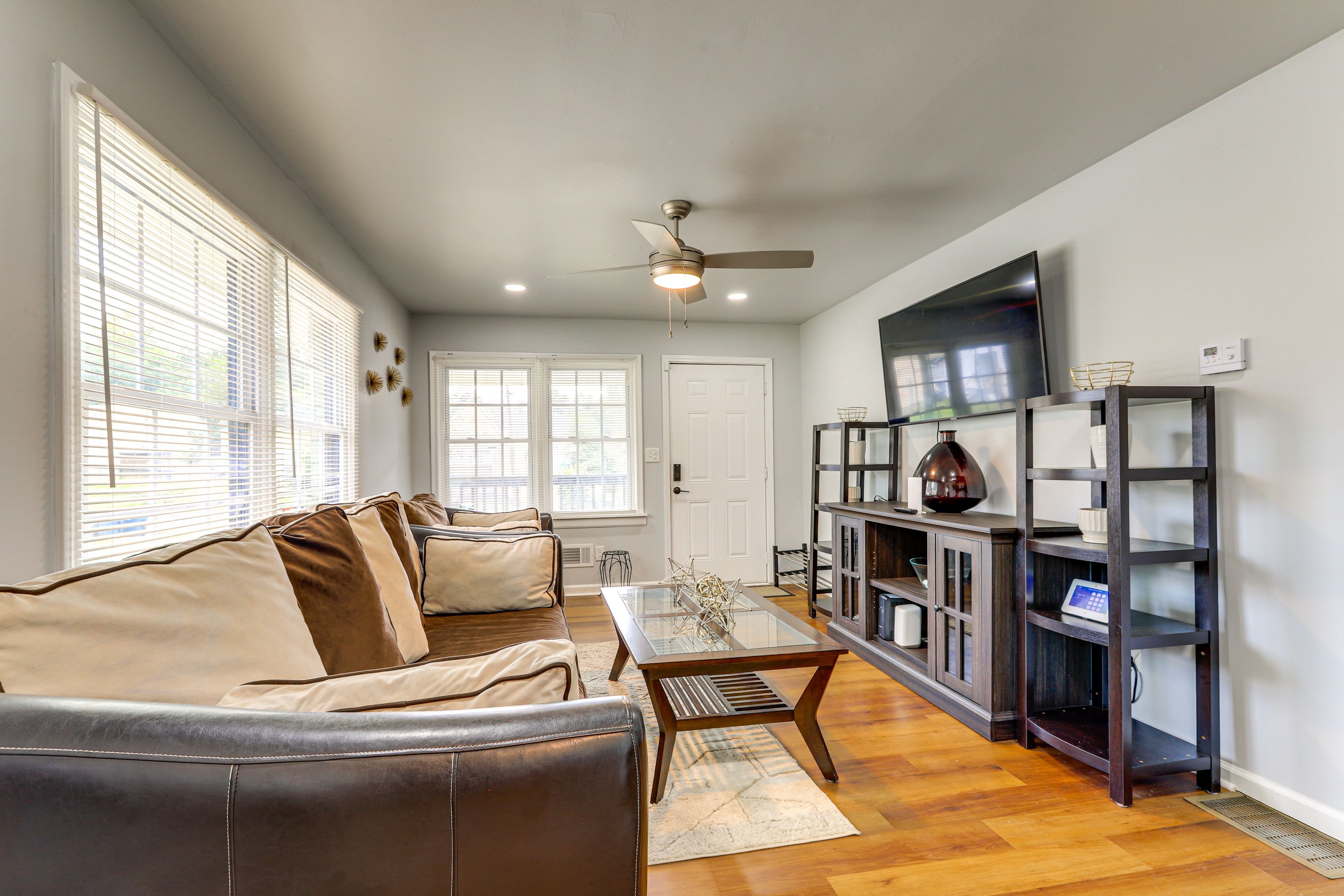 East Point Vacation Rental | 1BR | 1BA | 700 Sq Ft | 4 Steps to Enter