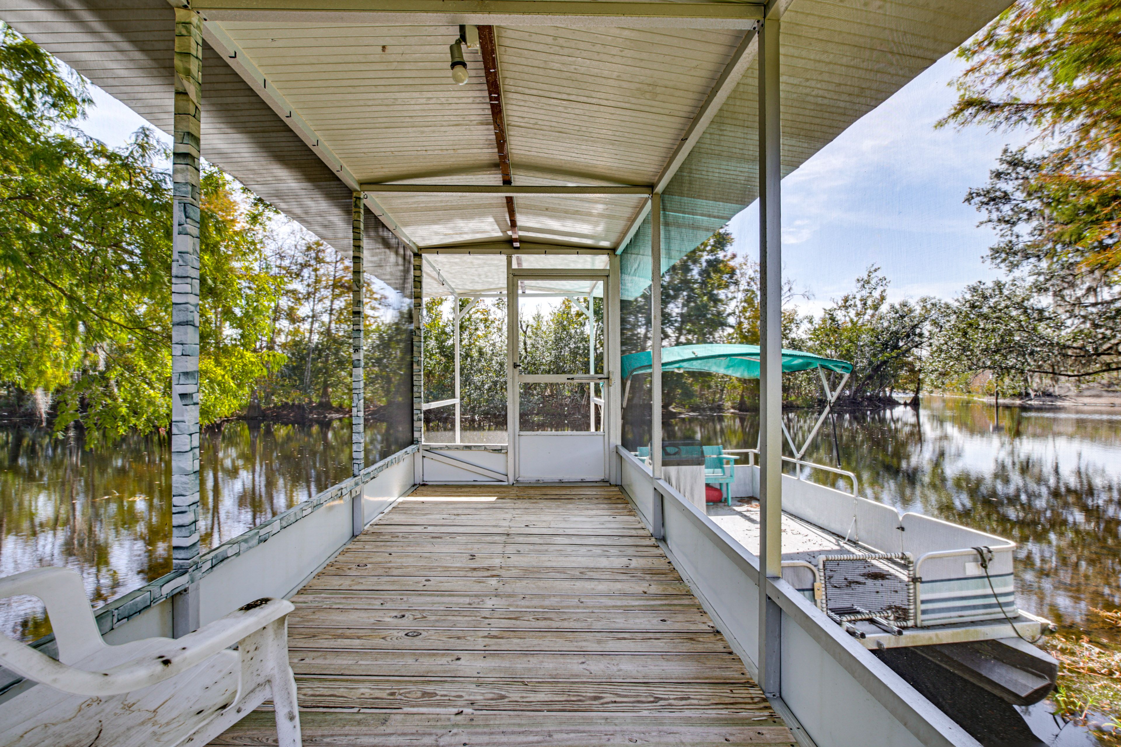 Screened Dock | Fishing Gear Provided