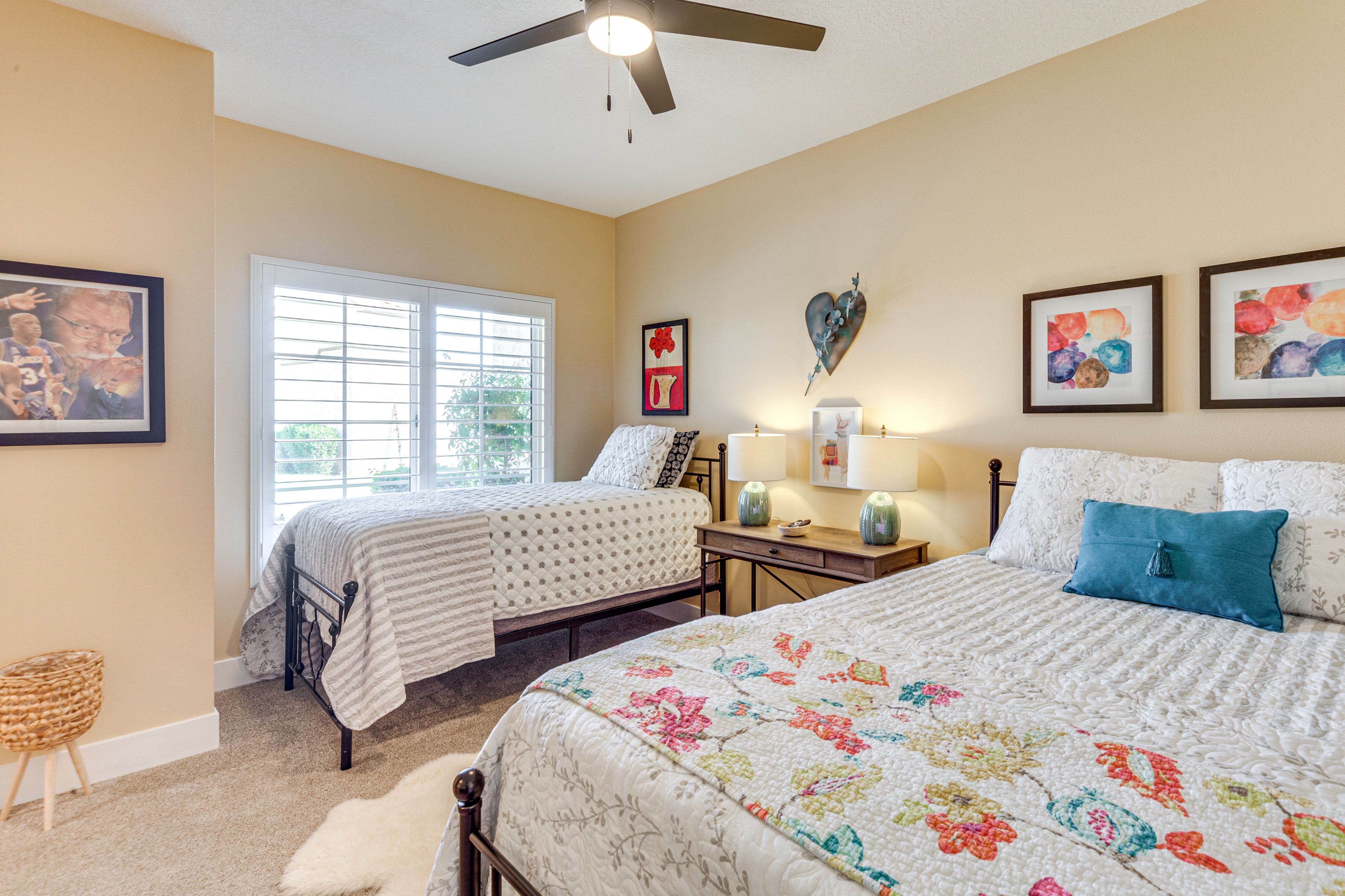 Bedroom 2 | Twin Bed | Queen Bed | Smart TV