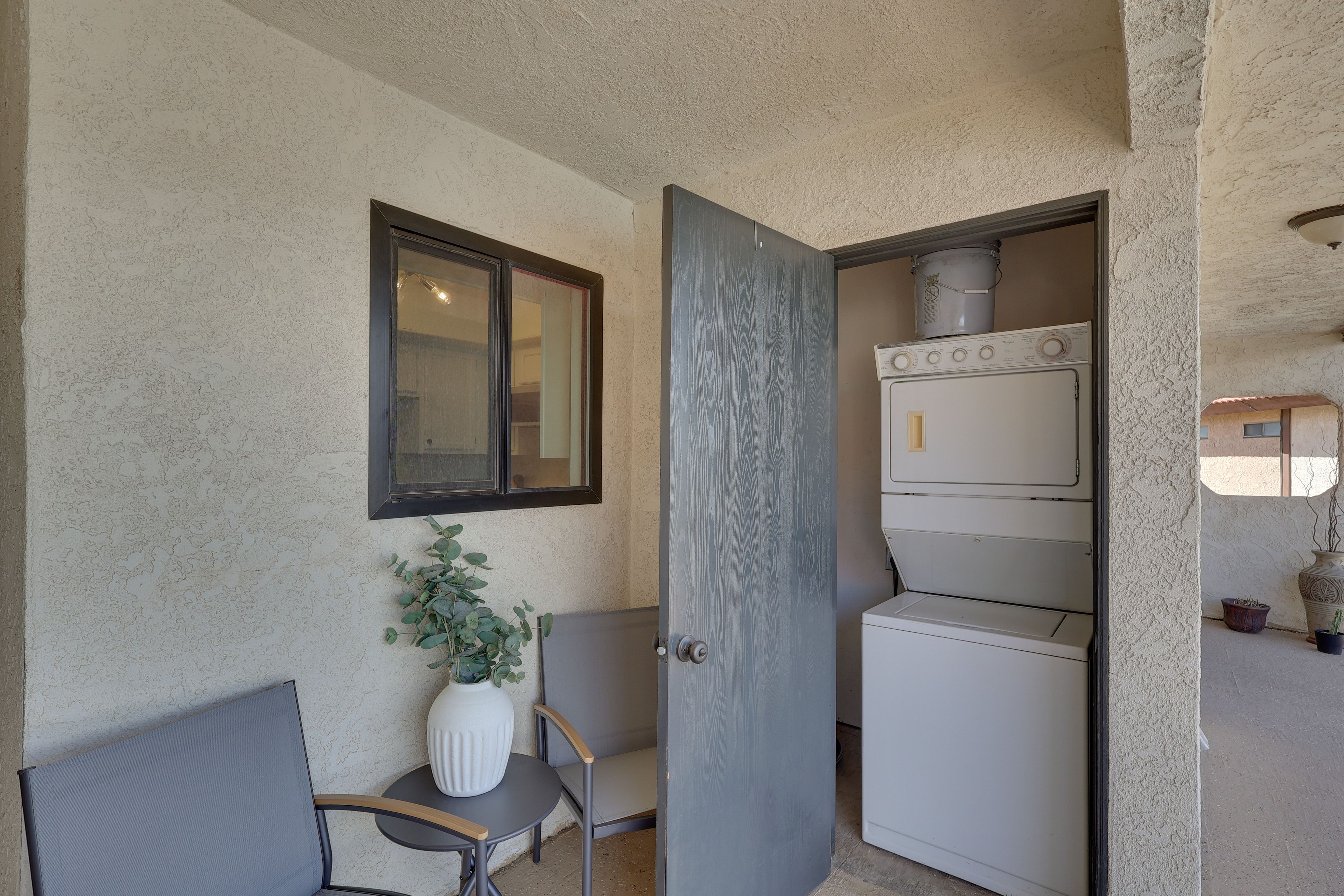 Private Patio | Laundry Closet