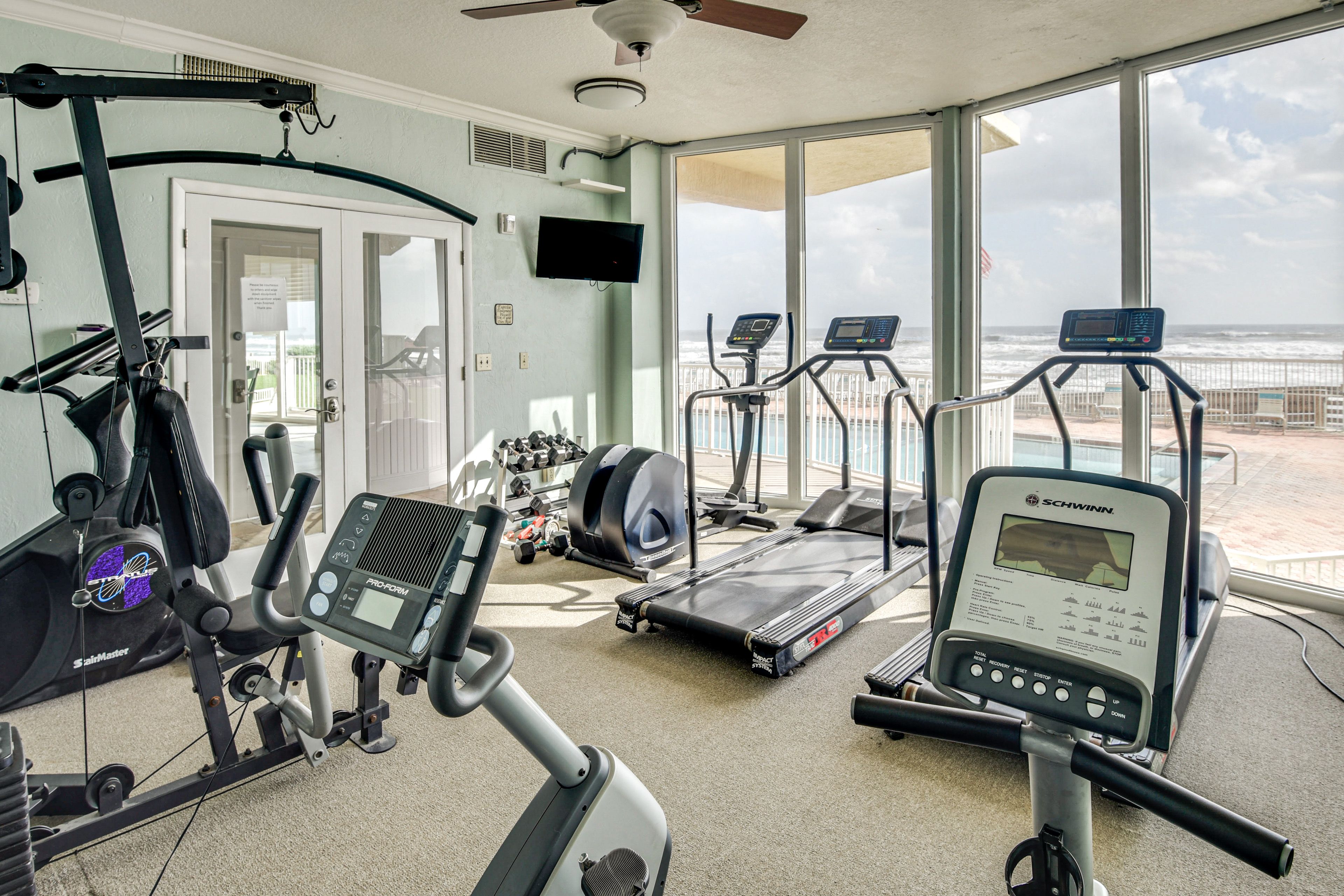 Shores Club Condominiums | Fitness Center w/ Ocean View
