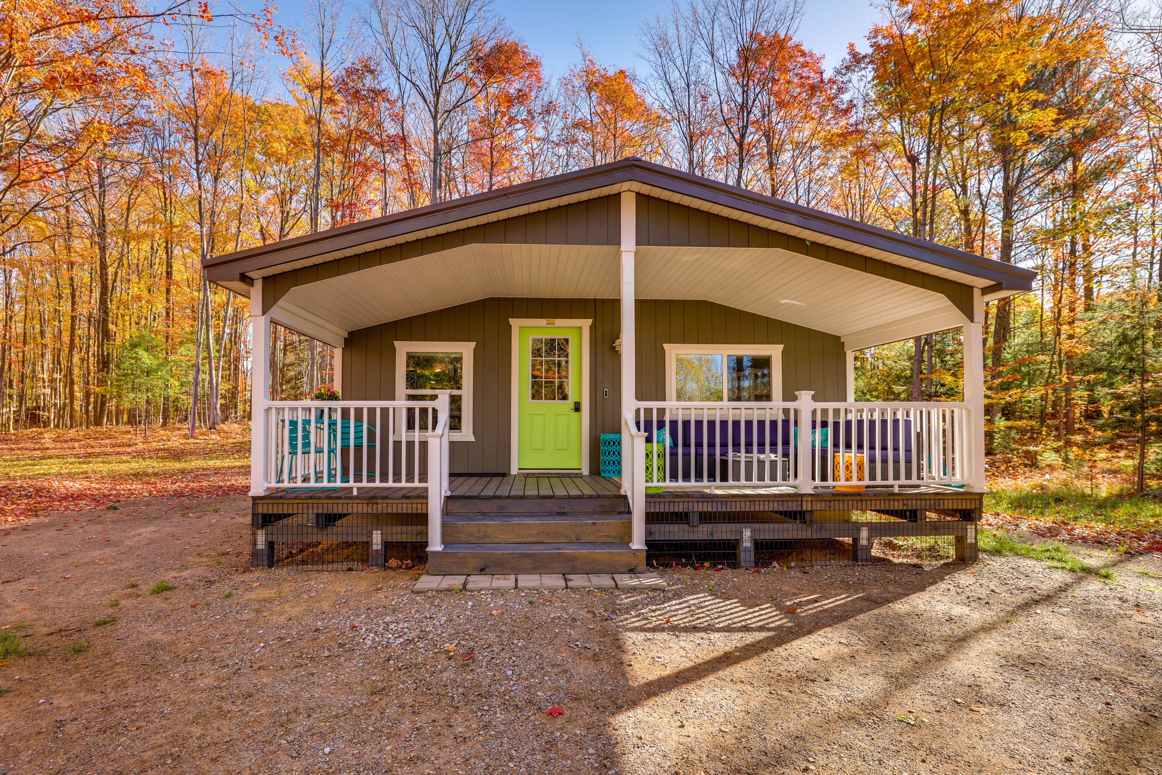 Grawn Vacation Rental | 2BR | 1.5BA | Steps Required | 760 Sq Ft