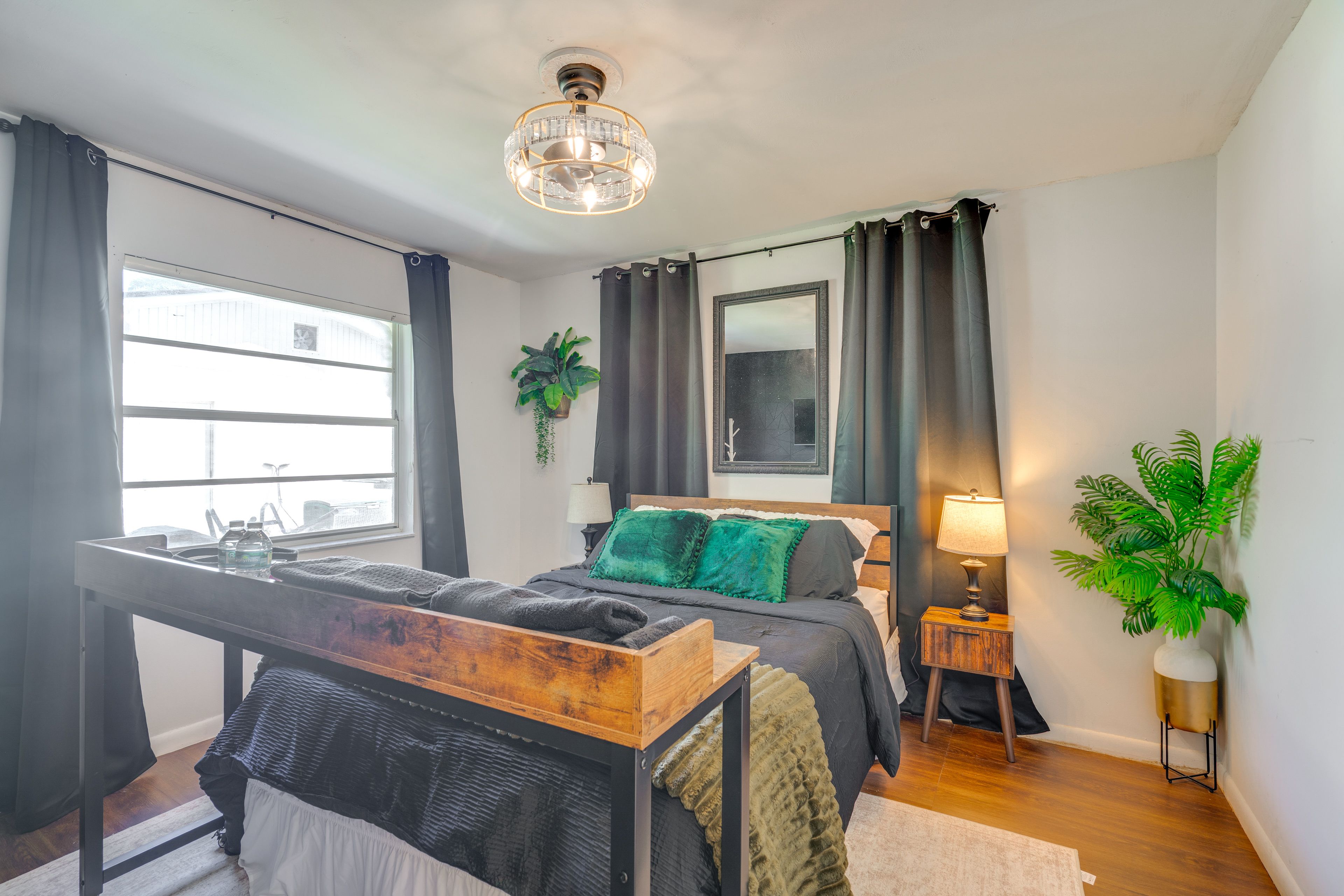 Bedroom 2 | Queen Bed | Overbed Table w/ Charging Station