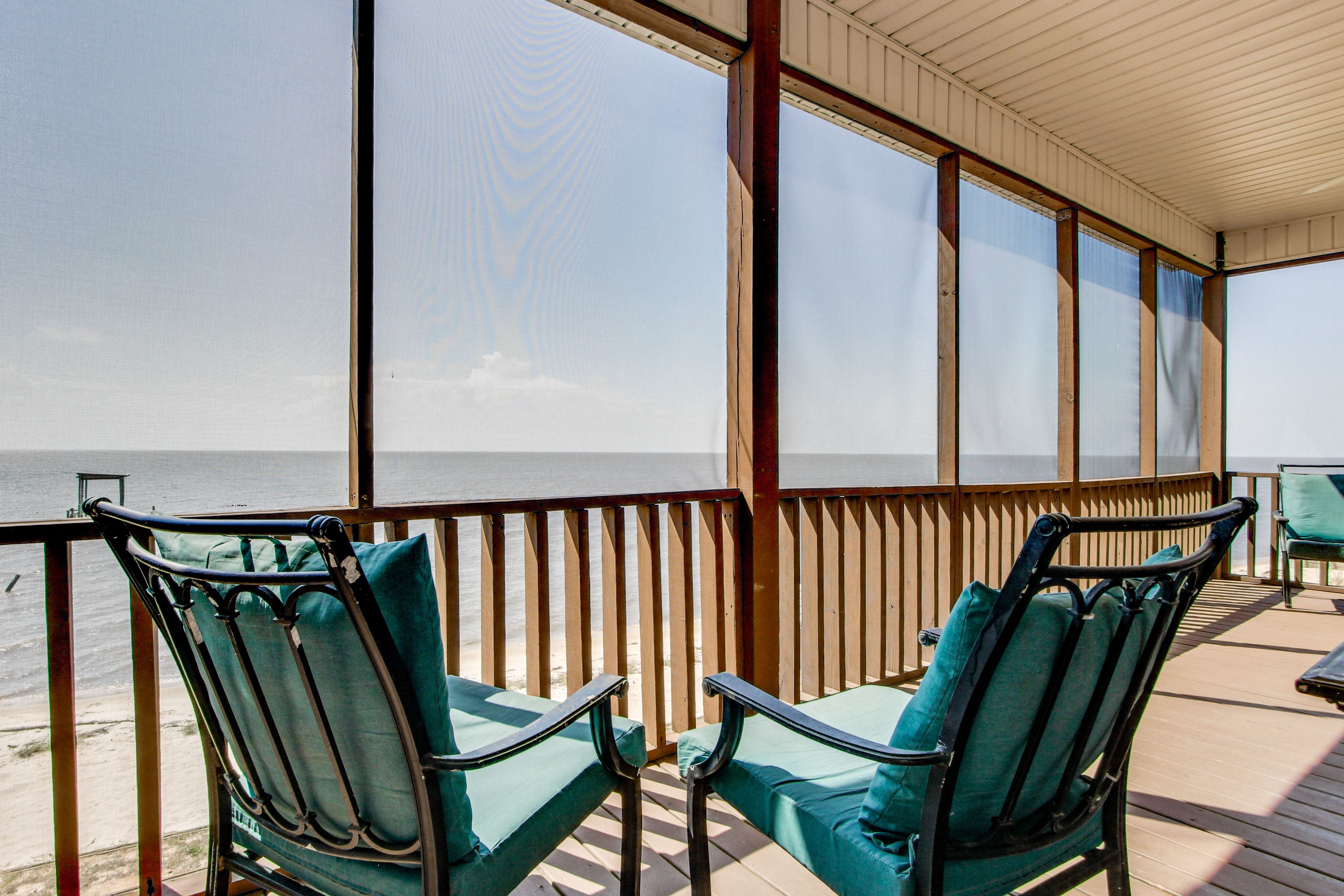 Screened-In Balcony | Gulf & Beach Views